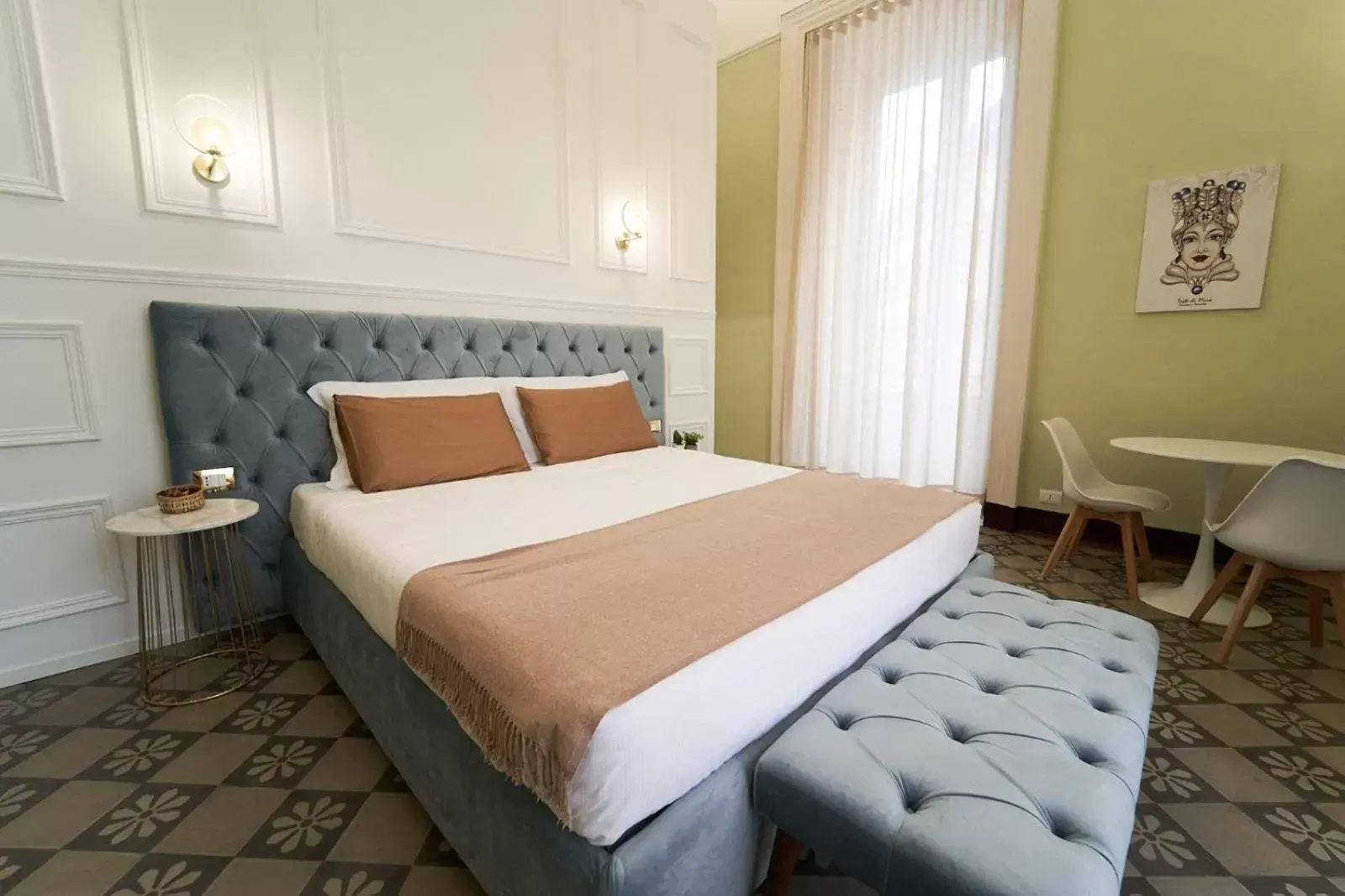 Bed in Toscano Palace Luxury Rooms Catania