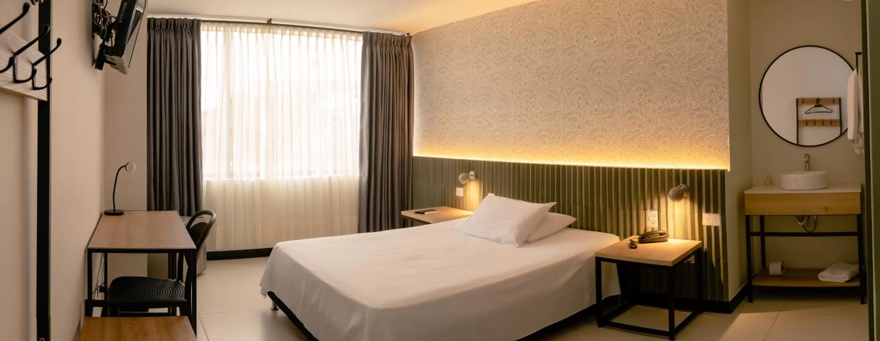 Bed in Hotel Principe