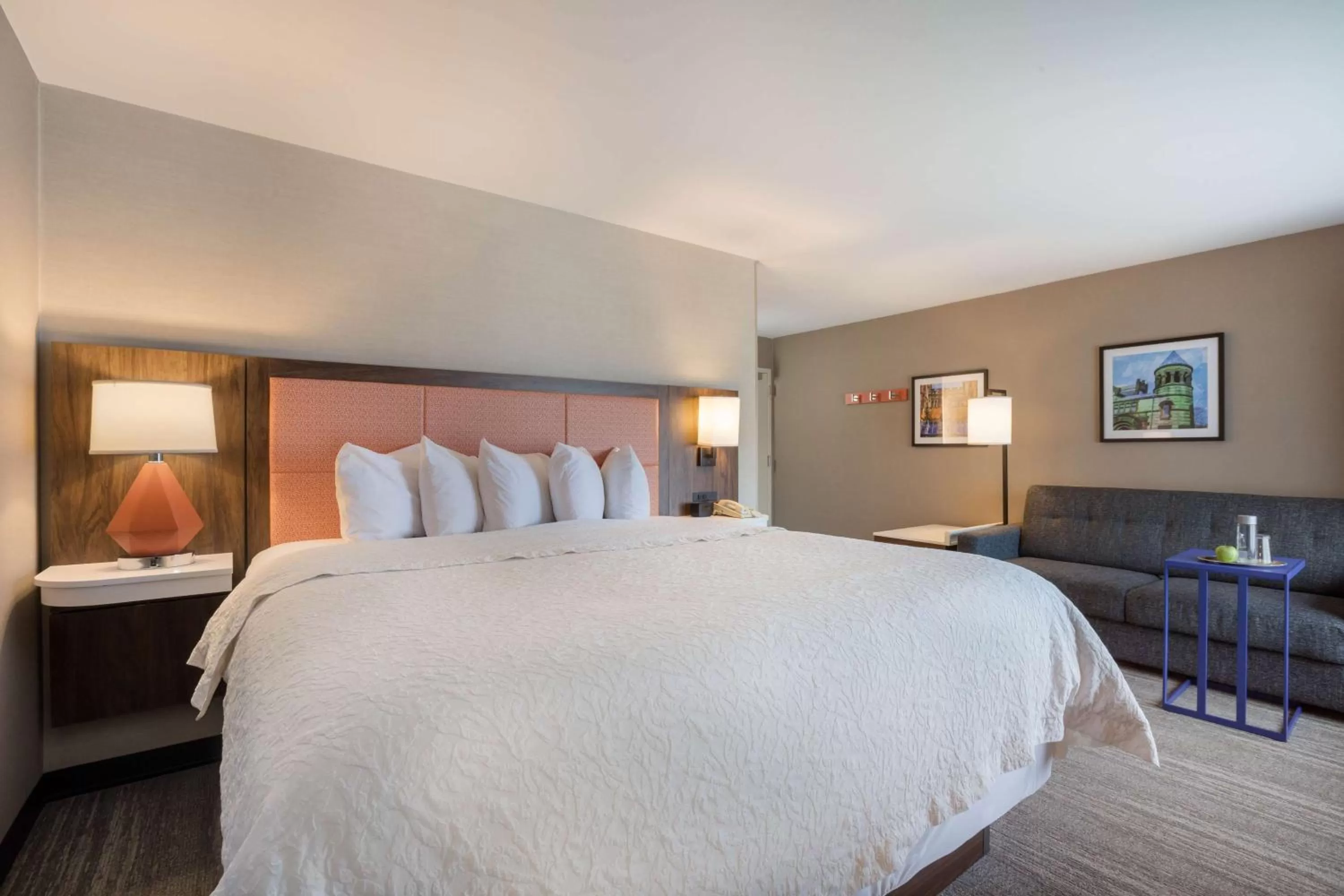 Living room, Bed in Hampton Inn Princeton