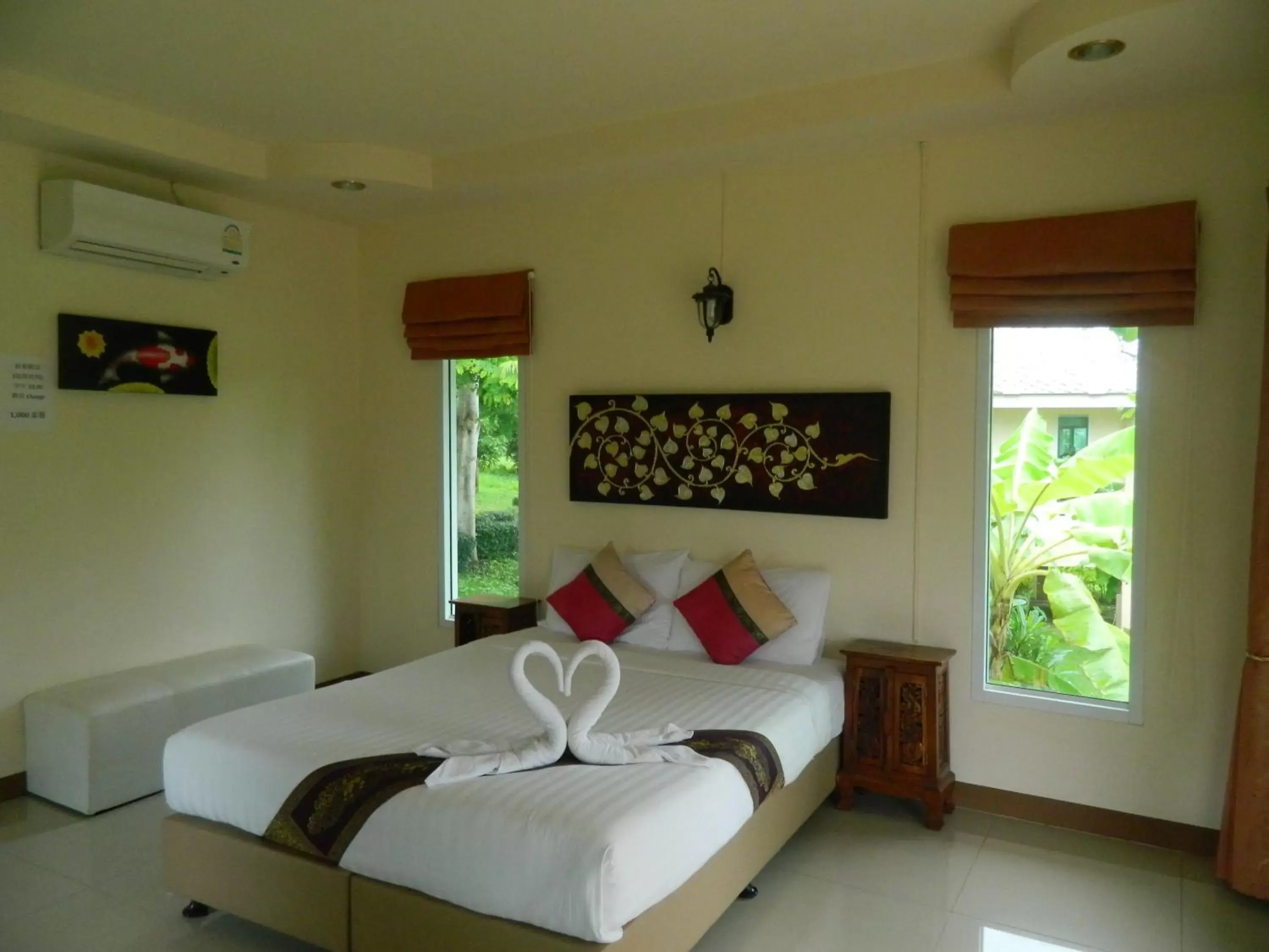 Bed in Pai Iyara Resort