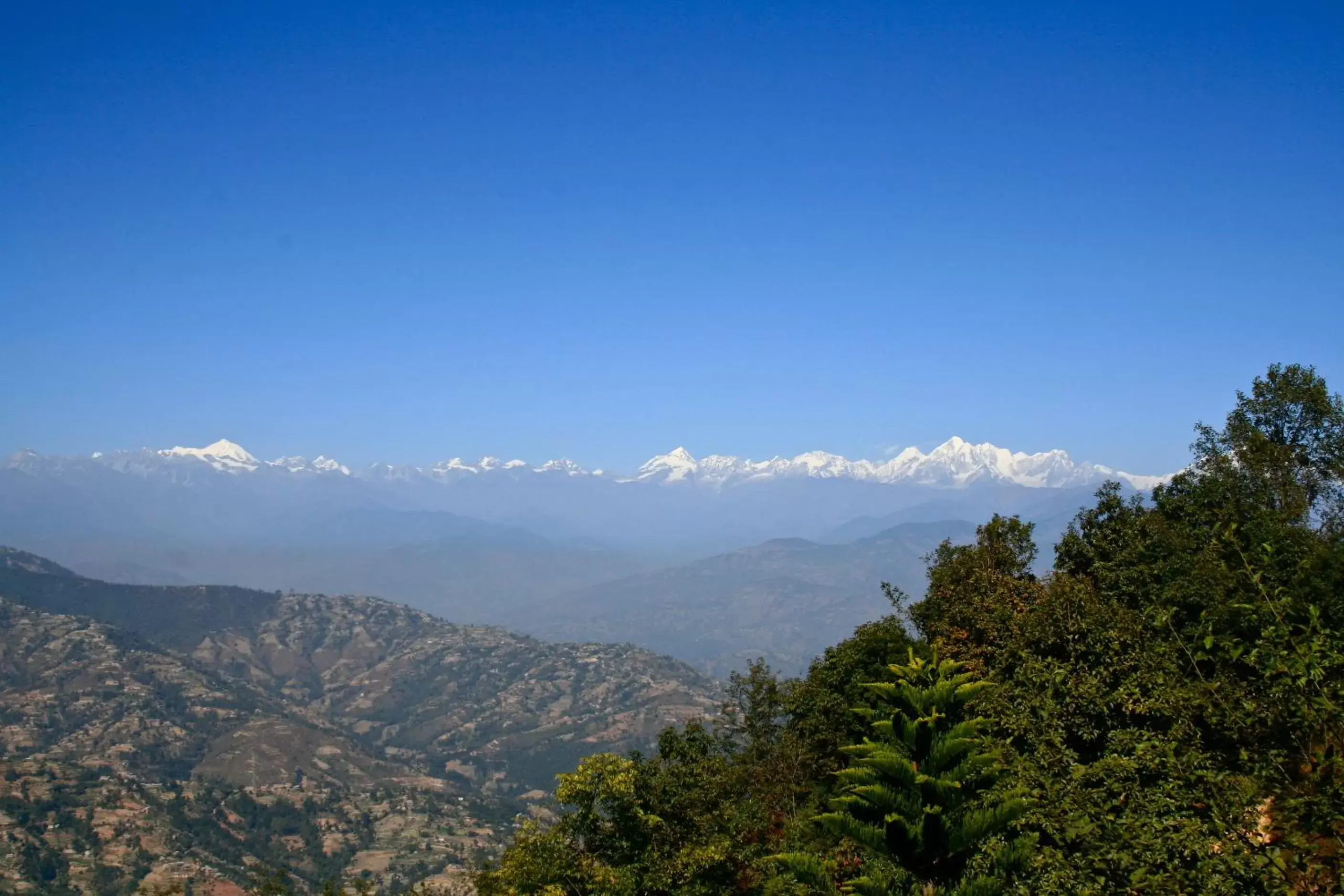Natural landscape, Mountain View in Dwarika's Resort - Dhulikhel Natural landscape, Mountain View in Dwarika's Resort - Dhulikhel
