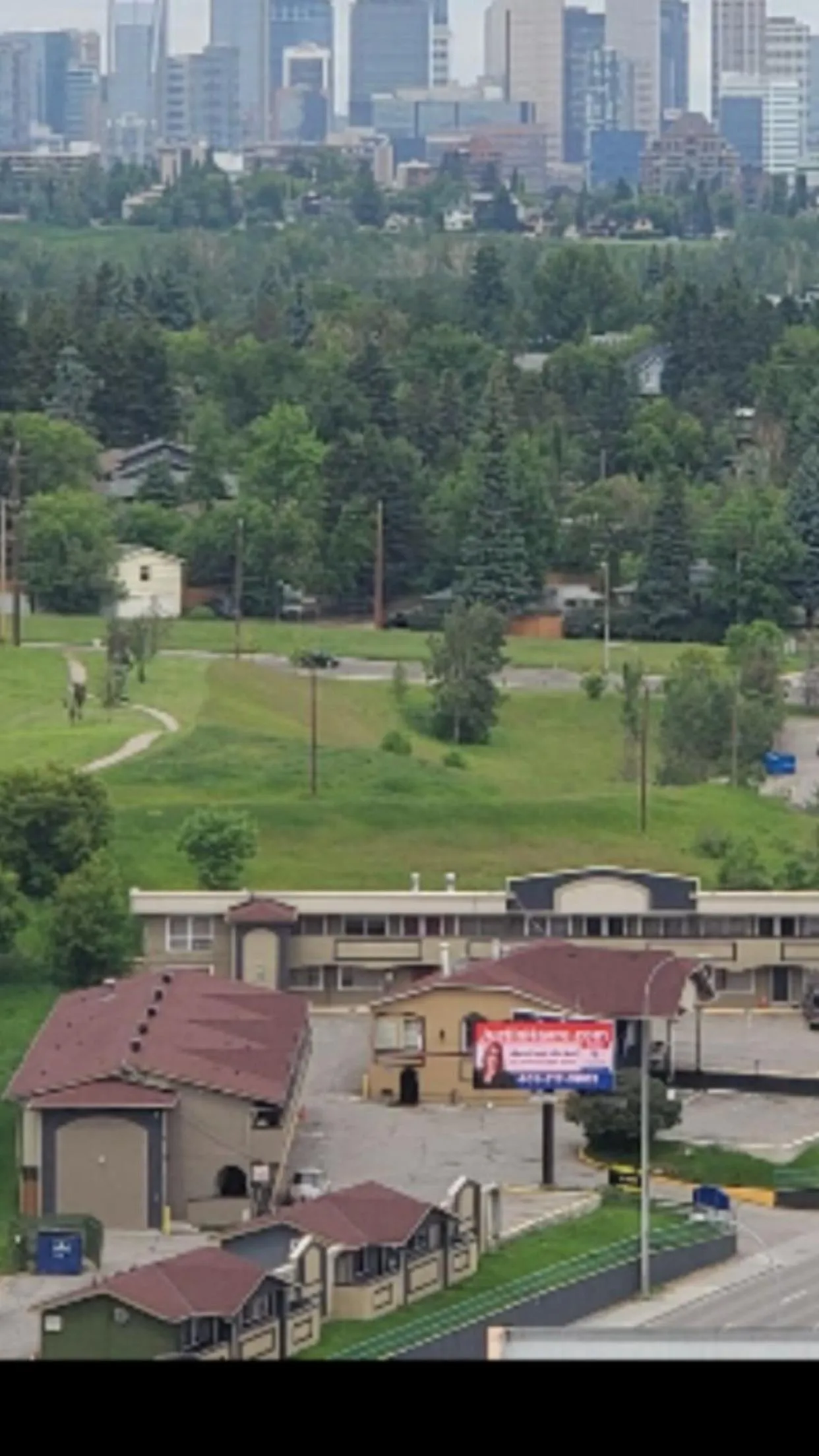 City view in Canadas Best Value Inn Chinook Station