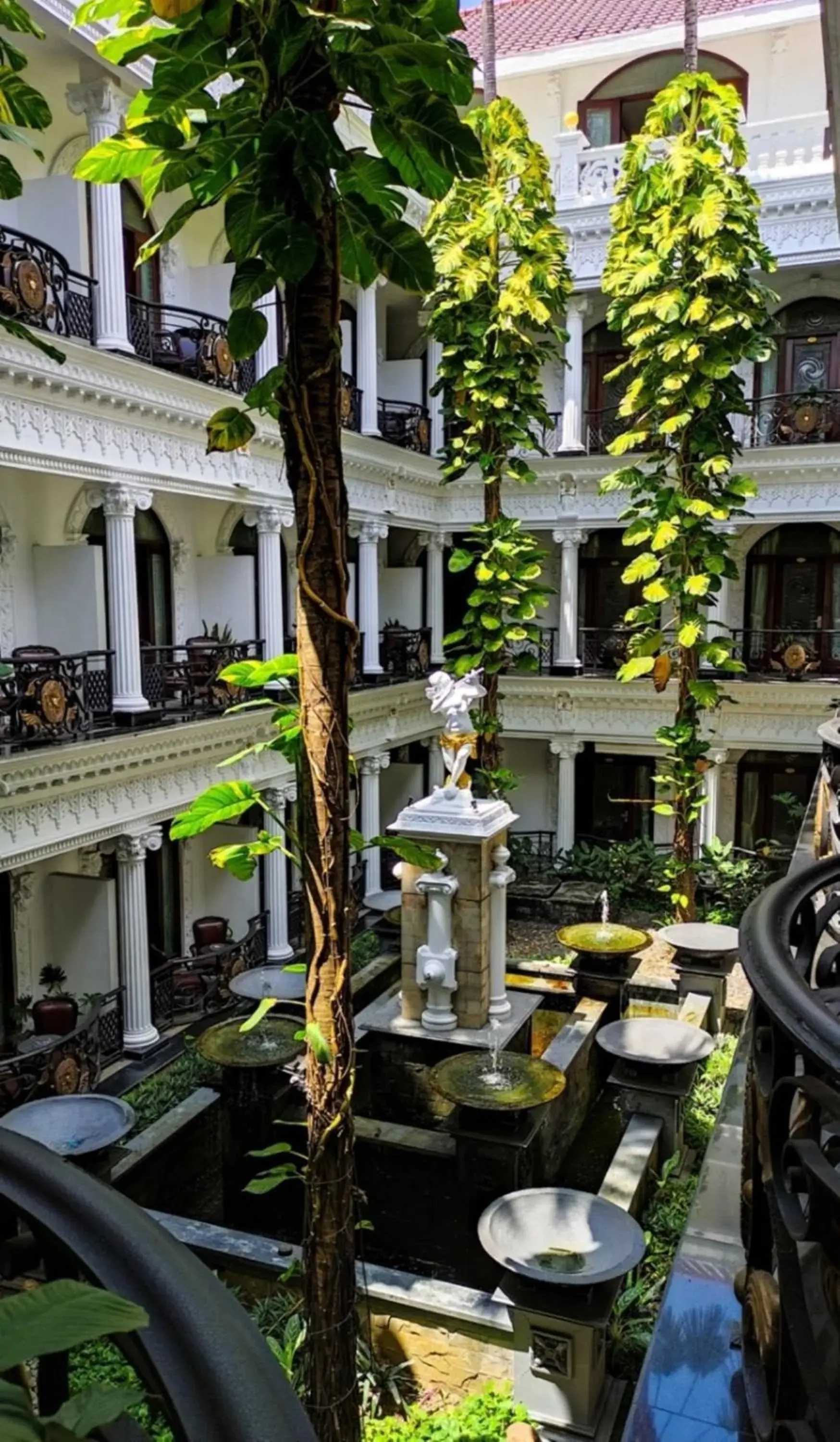 Garden view in The Grand Palace Hotel Malang