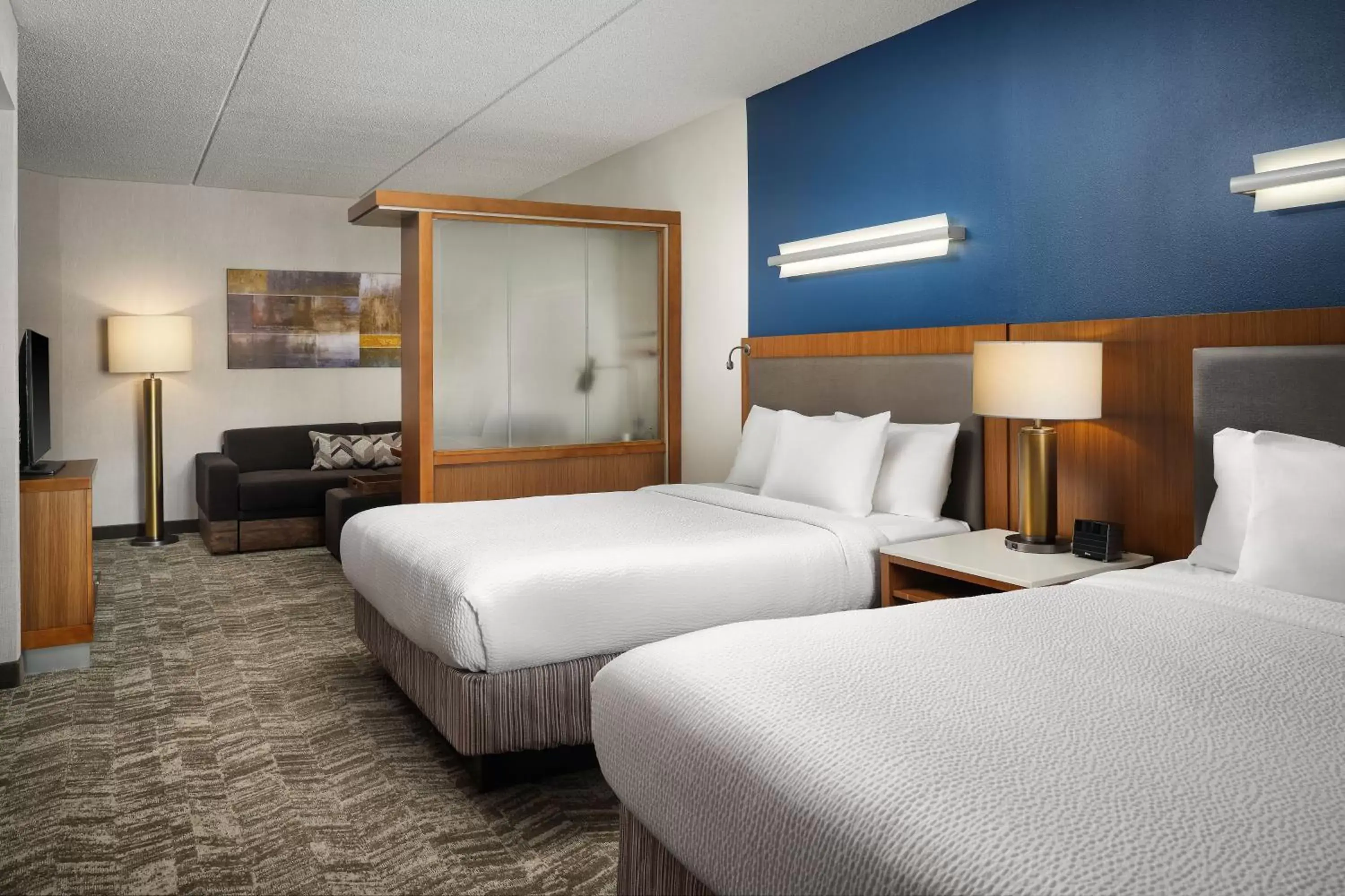 Photo of the whole room, Bed in SpringHill Suites by Marriott Pittsburgh Mt. Lebanon
