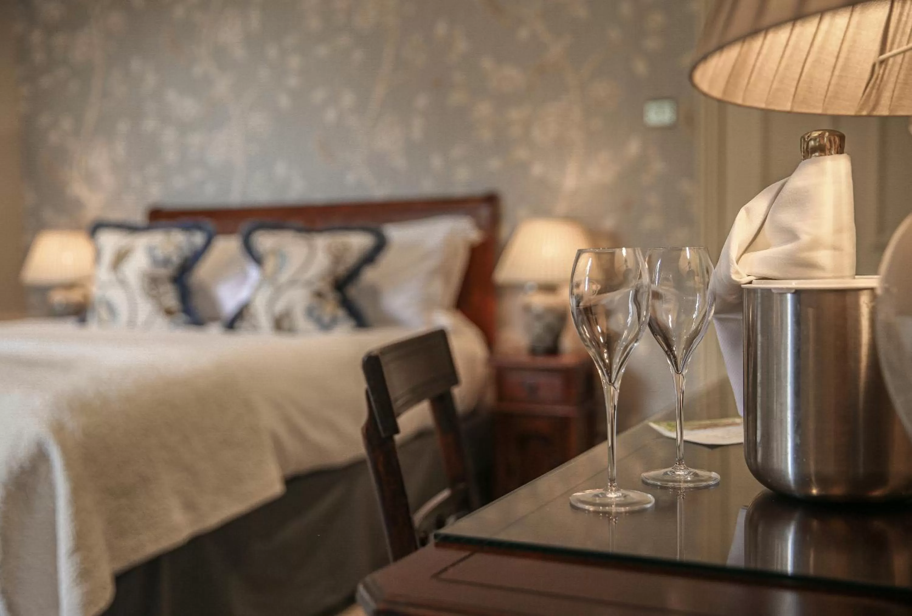 Bedroom, Bed in Lucknam Park, Emblems Collection