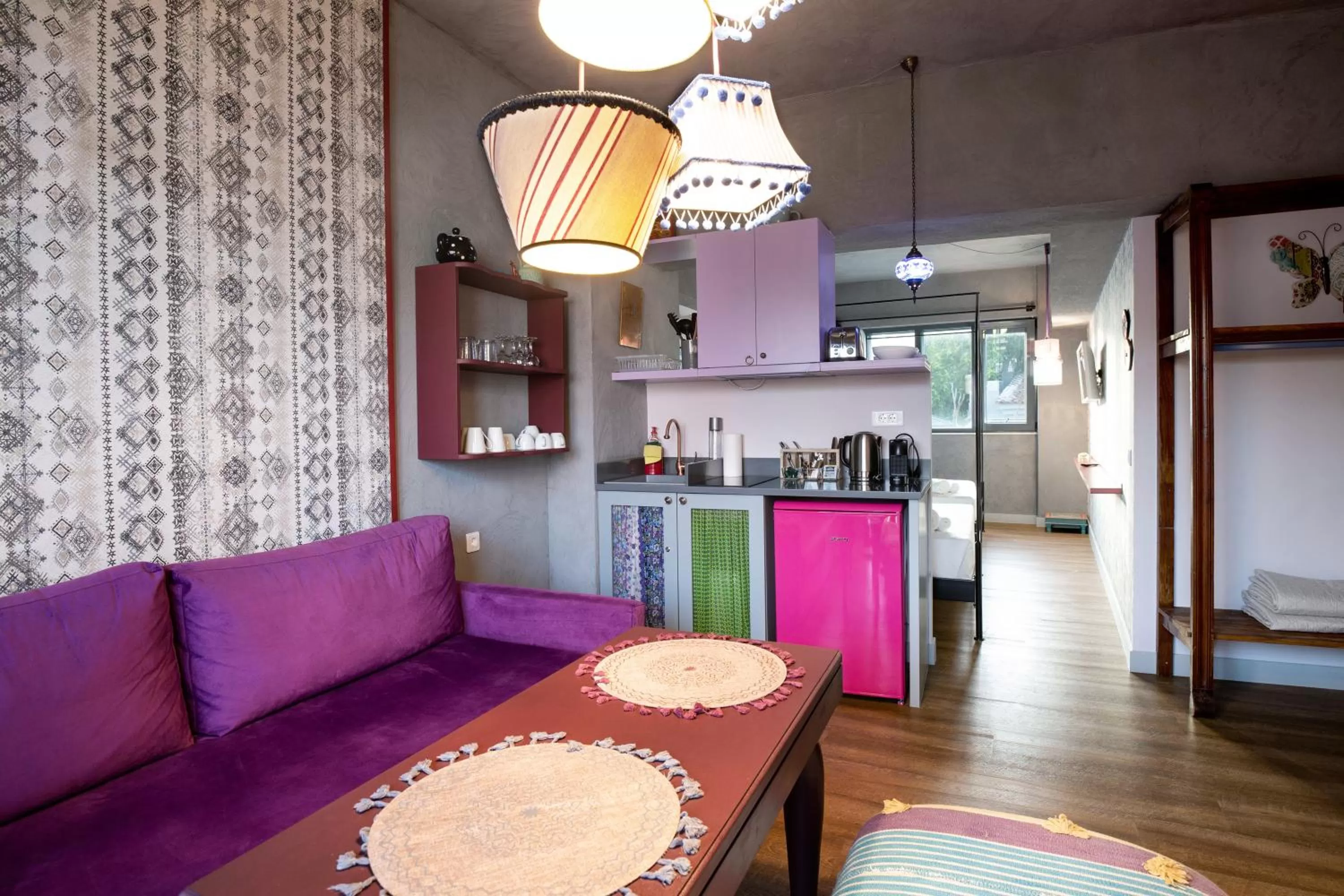 Seating area in Downtown Athens Lofts - The Acropolis Observatory