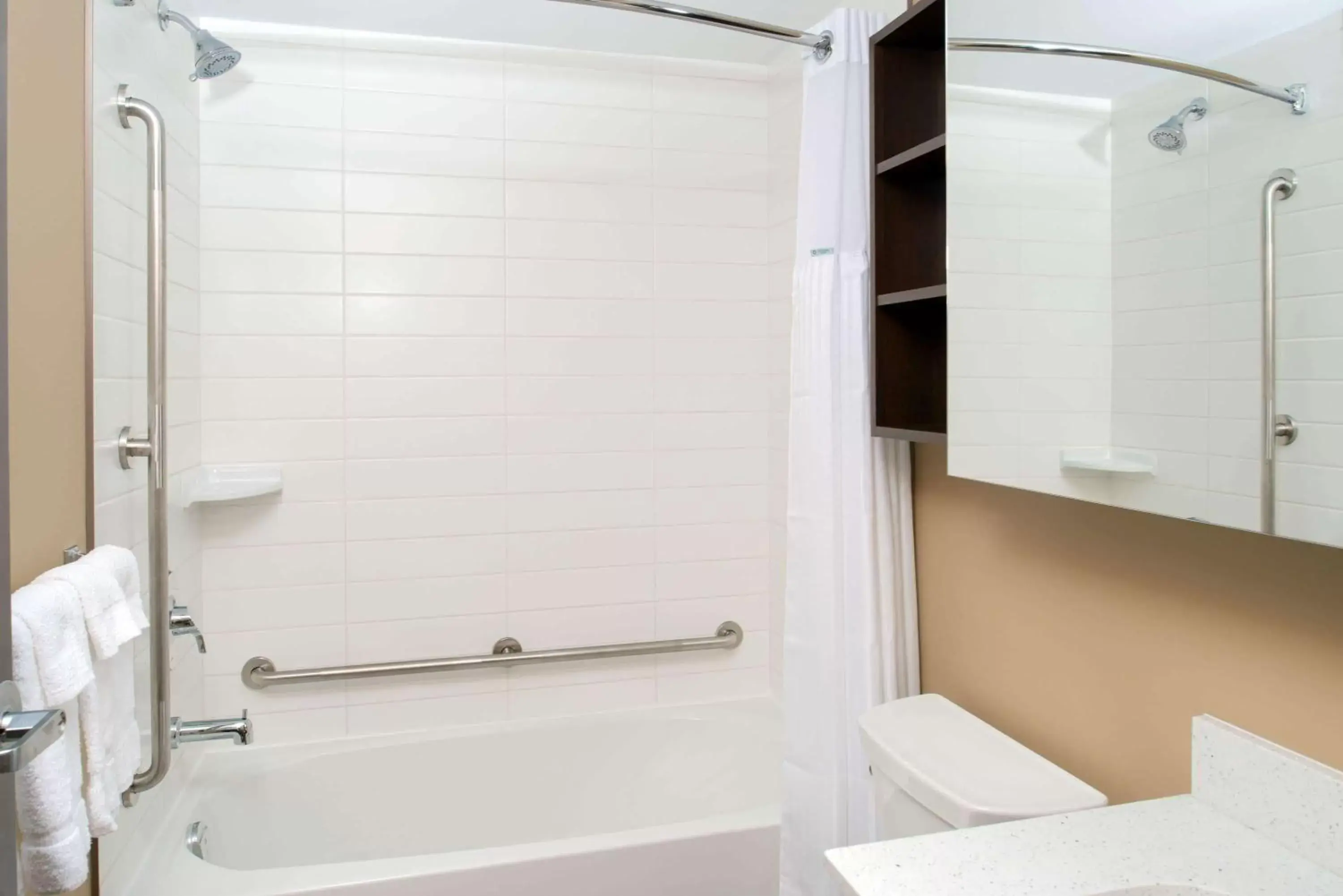 Bathroom in Microtel Inn & Suites by Wyndham Red Deer