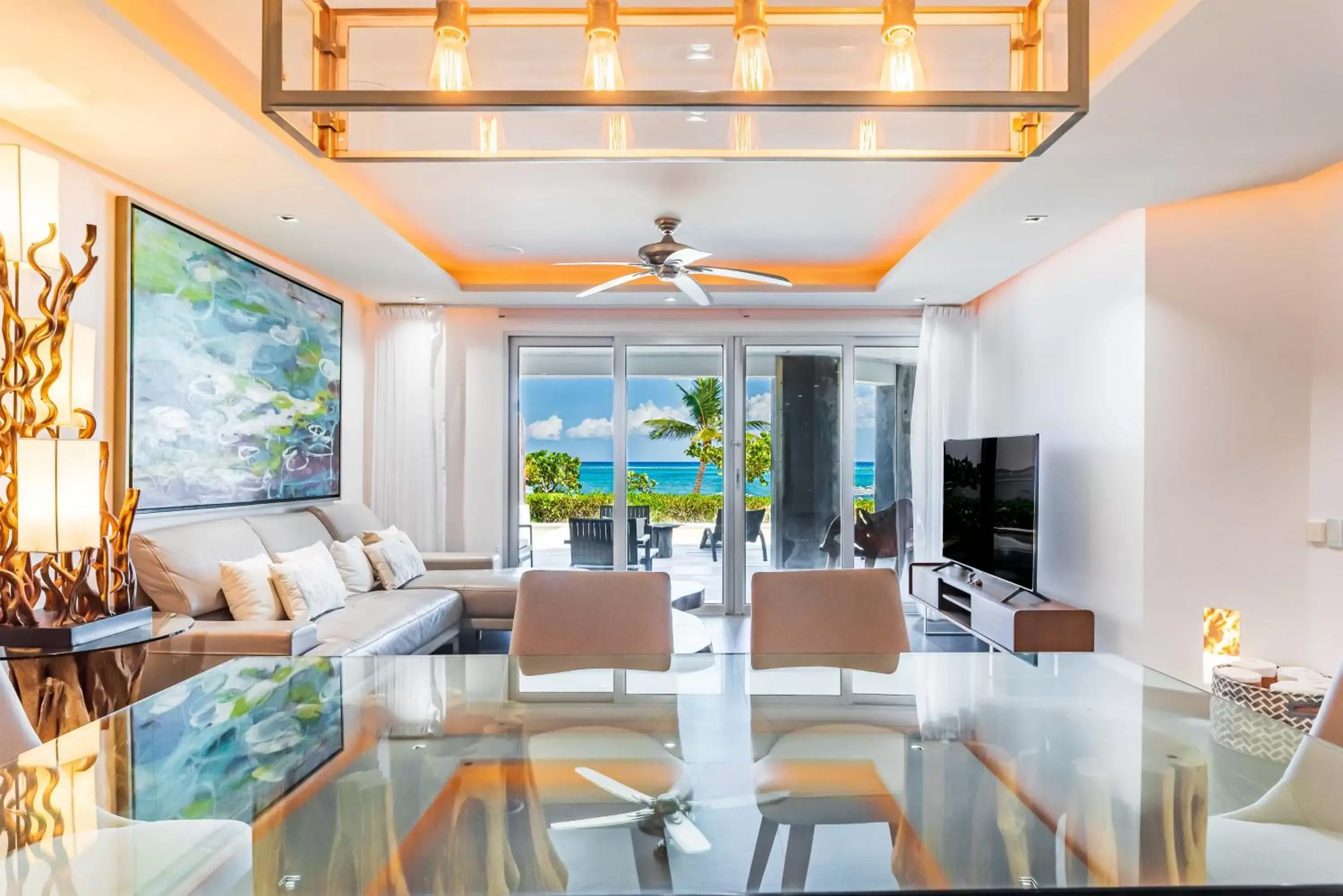 Seating Area in Mareazul Beach Front Condos At playa del Carmen