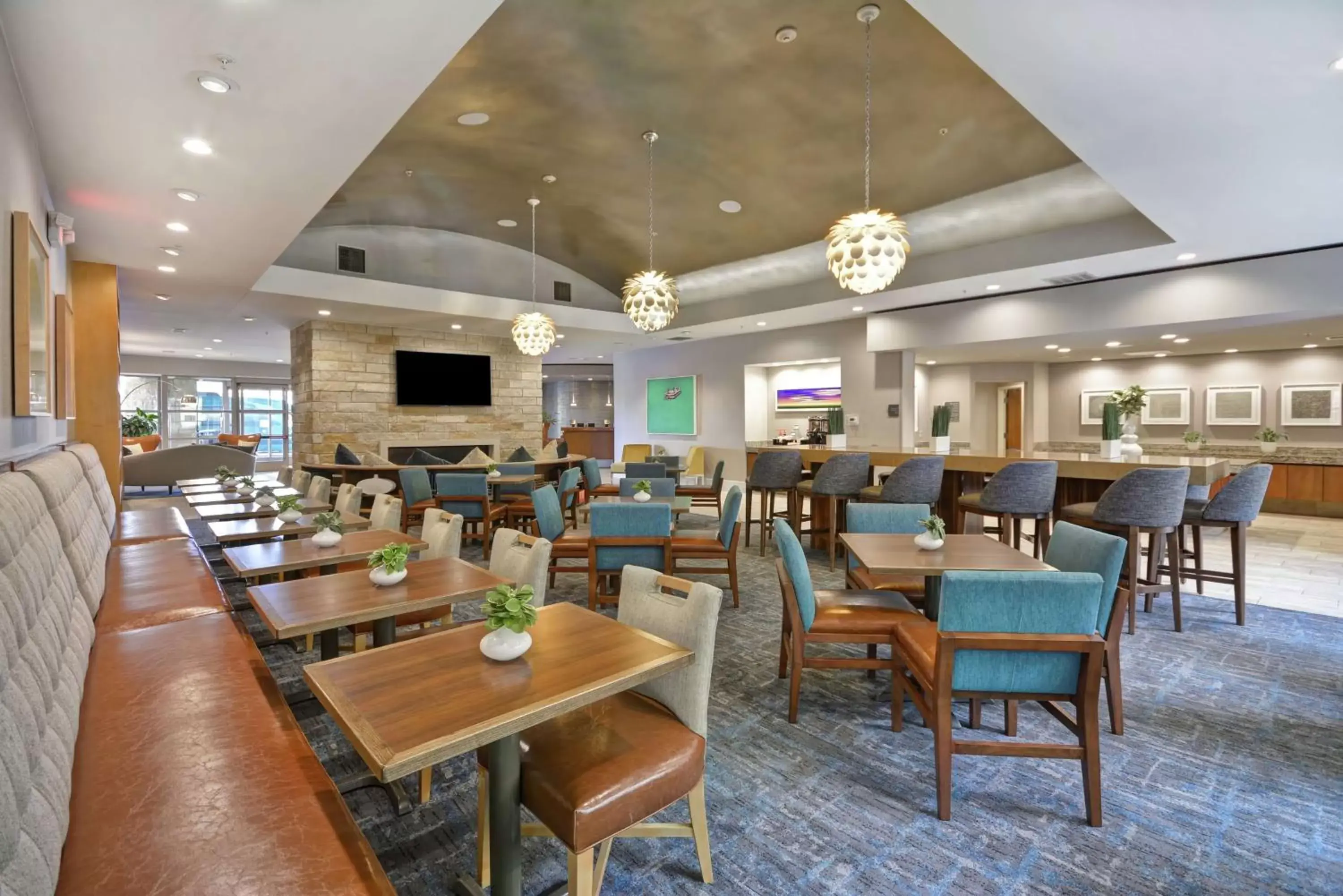 Lobby or reception, Restaurant/Places to Eat in Homewood Suites Dallas-Frisco