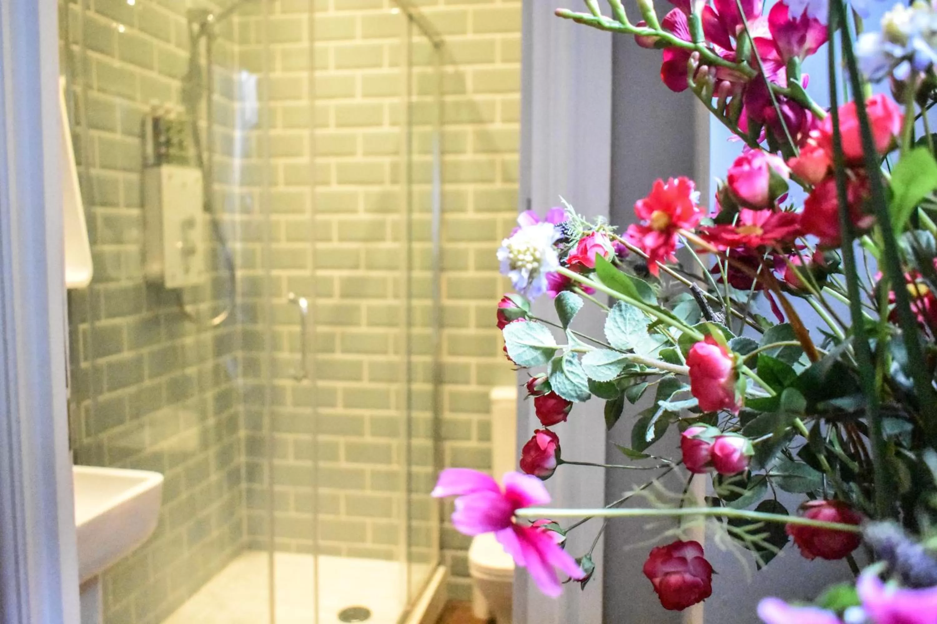 Shower in The Dark Horse Pub