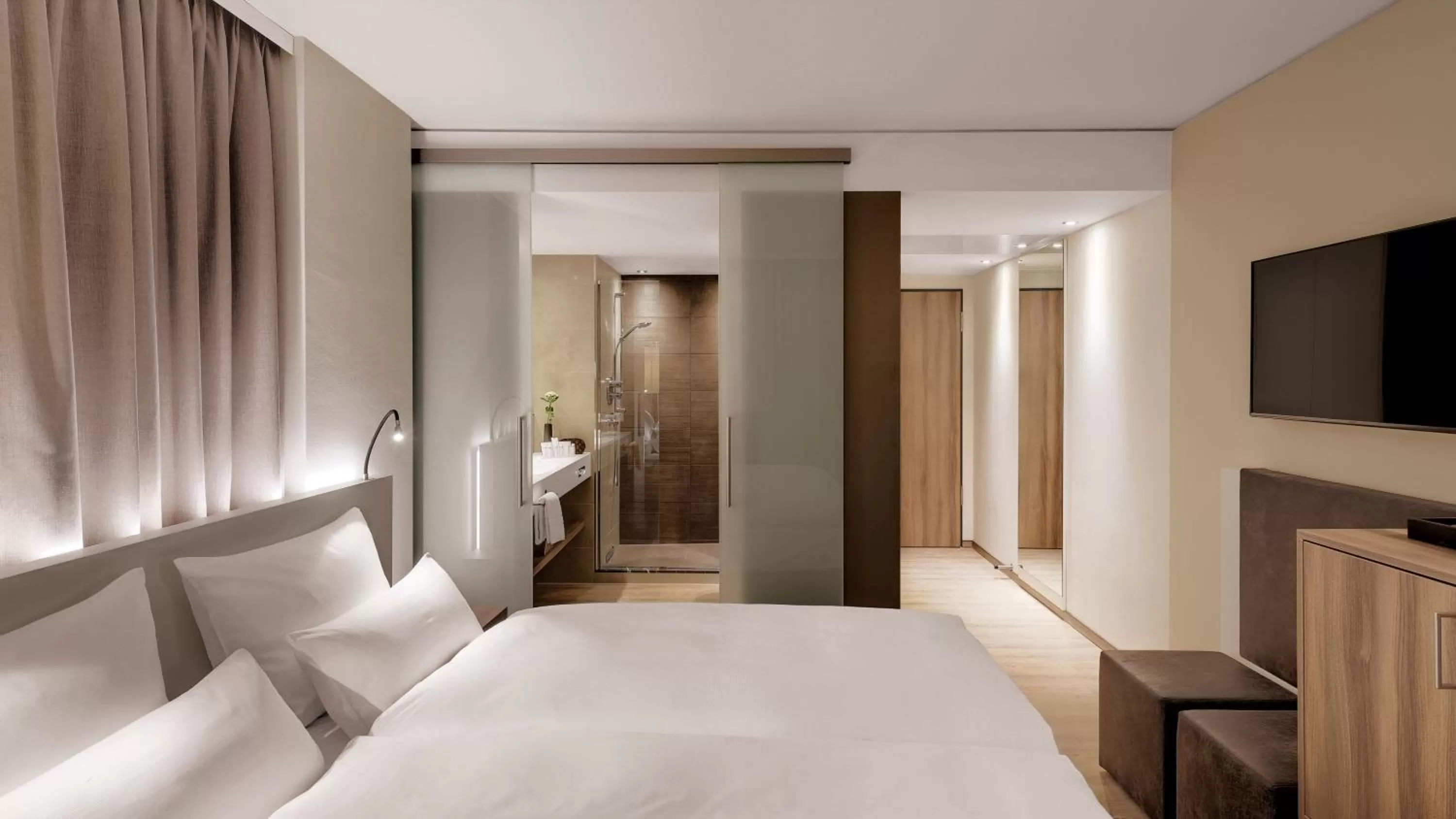 Photo of the whole room, Bed in Hotel Stadt Lörrach