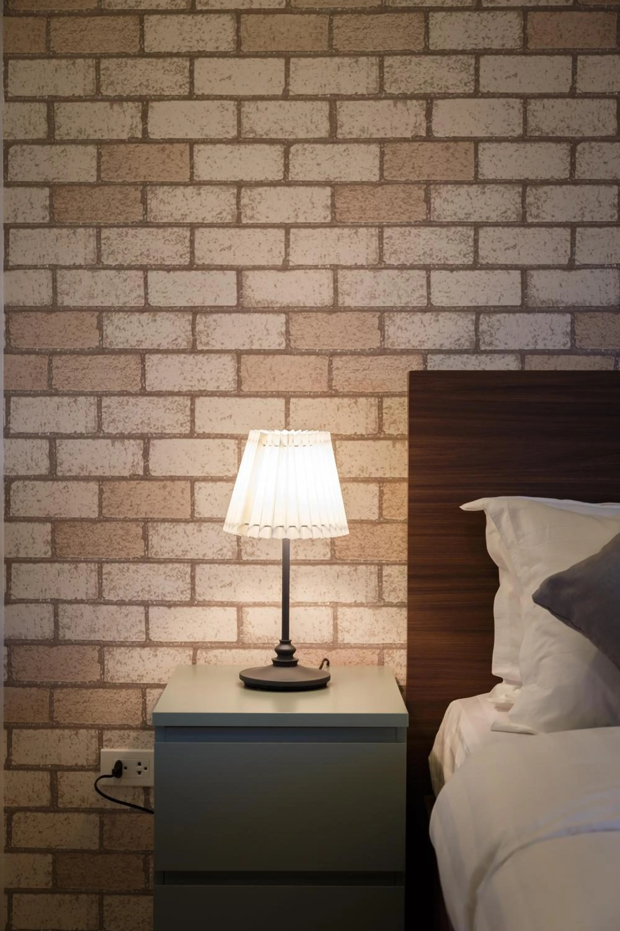 Decorative detail, Bed in Q Space Residence