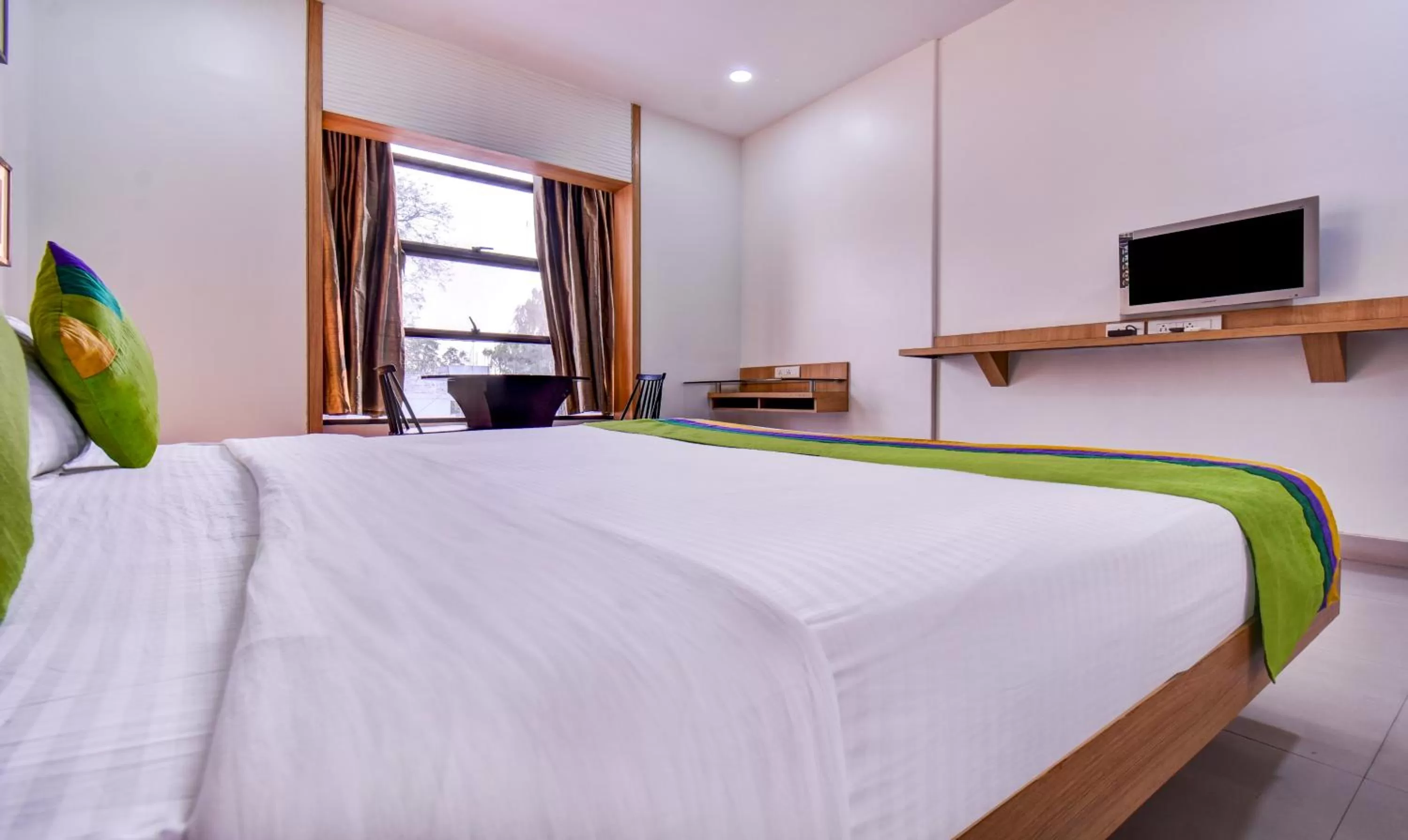 Bedroom, Bed in Treebo Trend Admiral Suites New Usmanpura