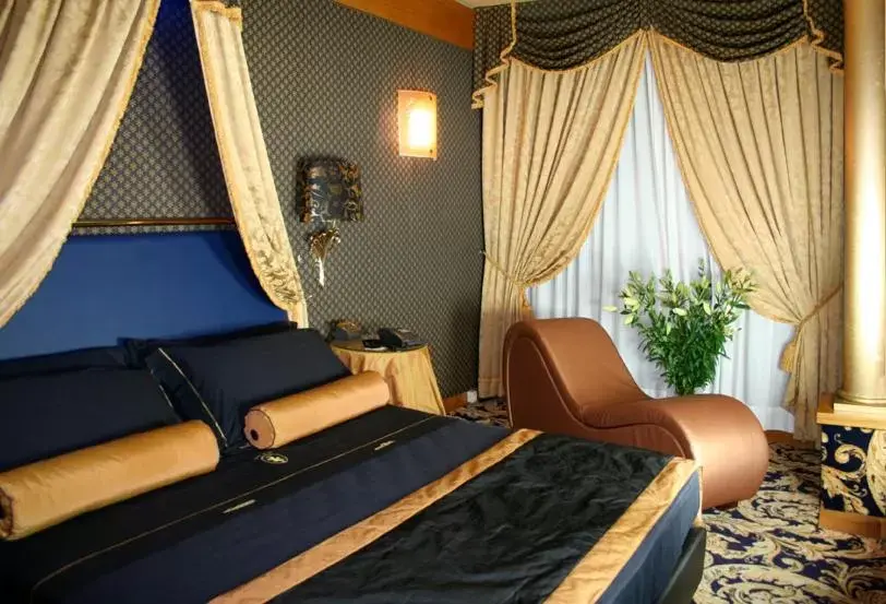 Bed in Hotel Motel Visconteo