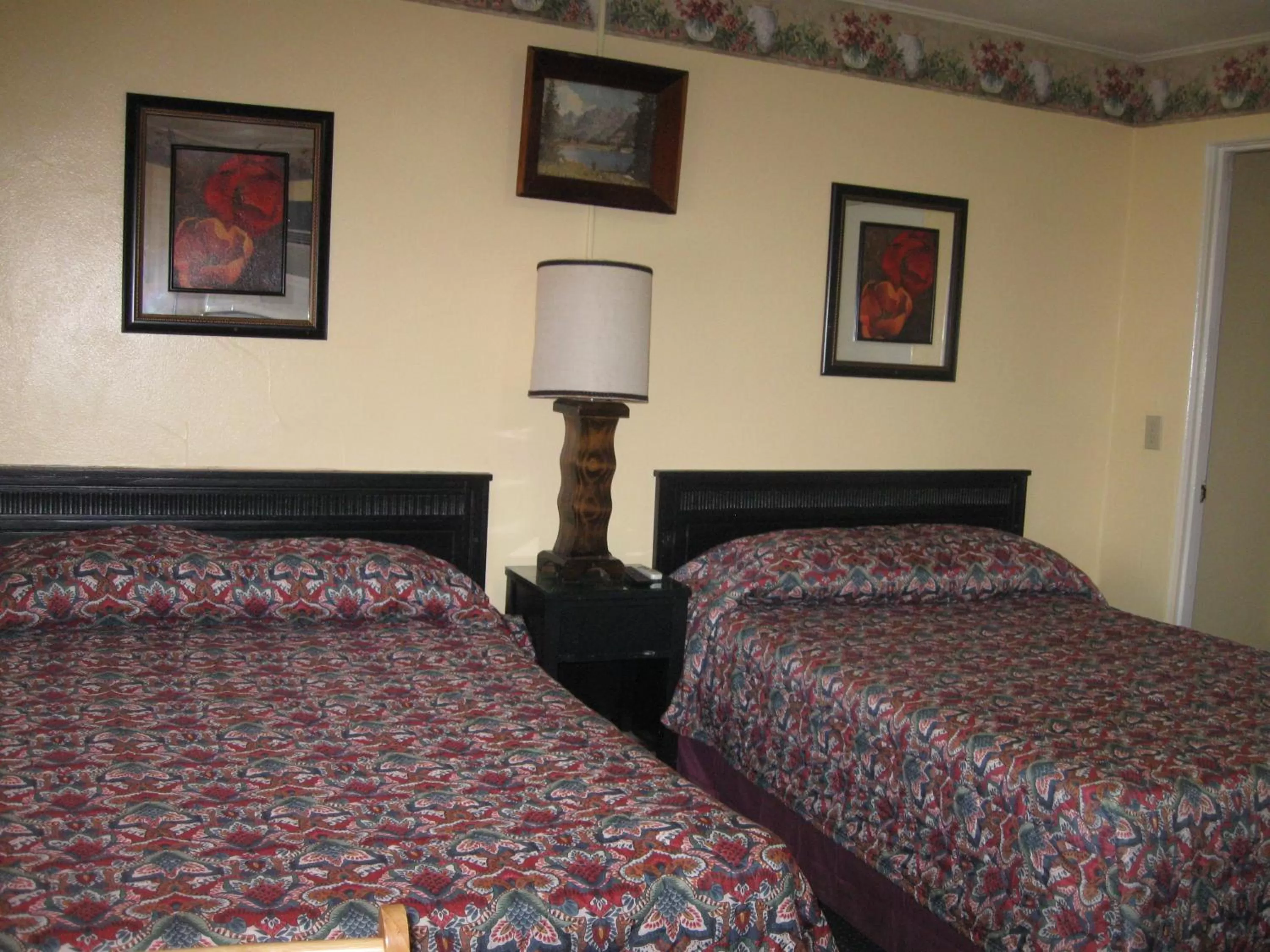 Bed in Western Motel