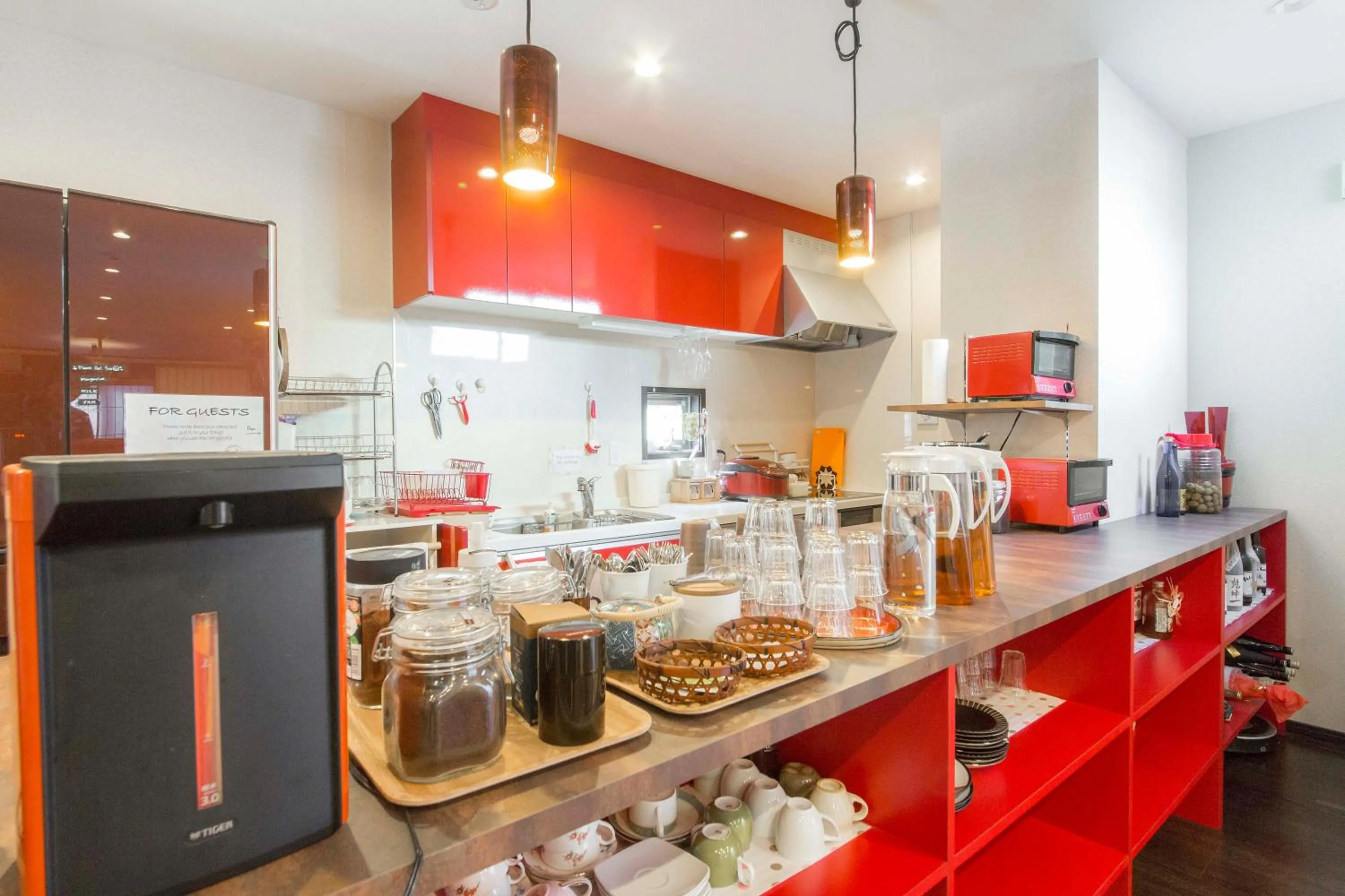 Communal kitchen in Fujitaya BnB