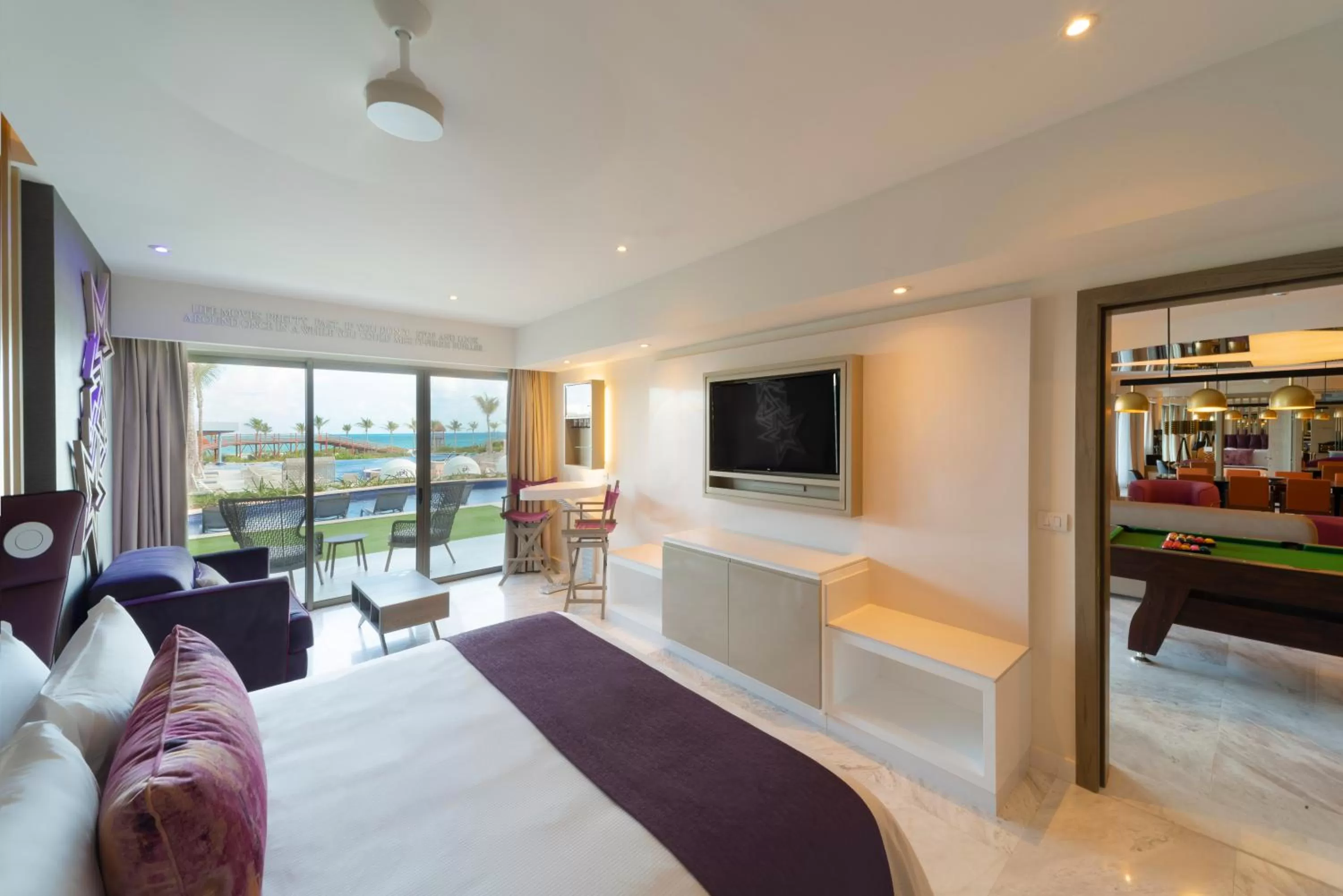 Bedroom, Bed in Planet Hollywood Cancun by Royalton, An Autograph Collection All-Inclusive Resort