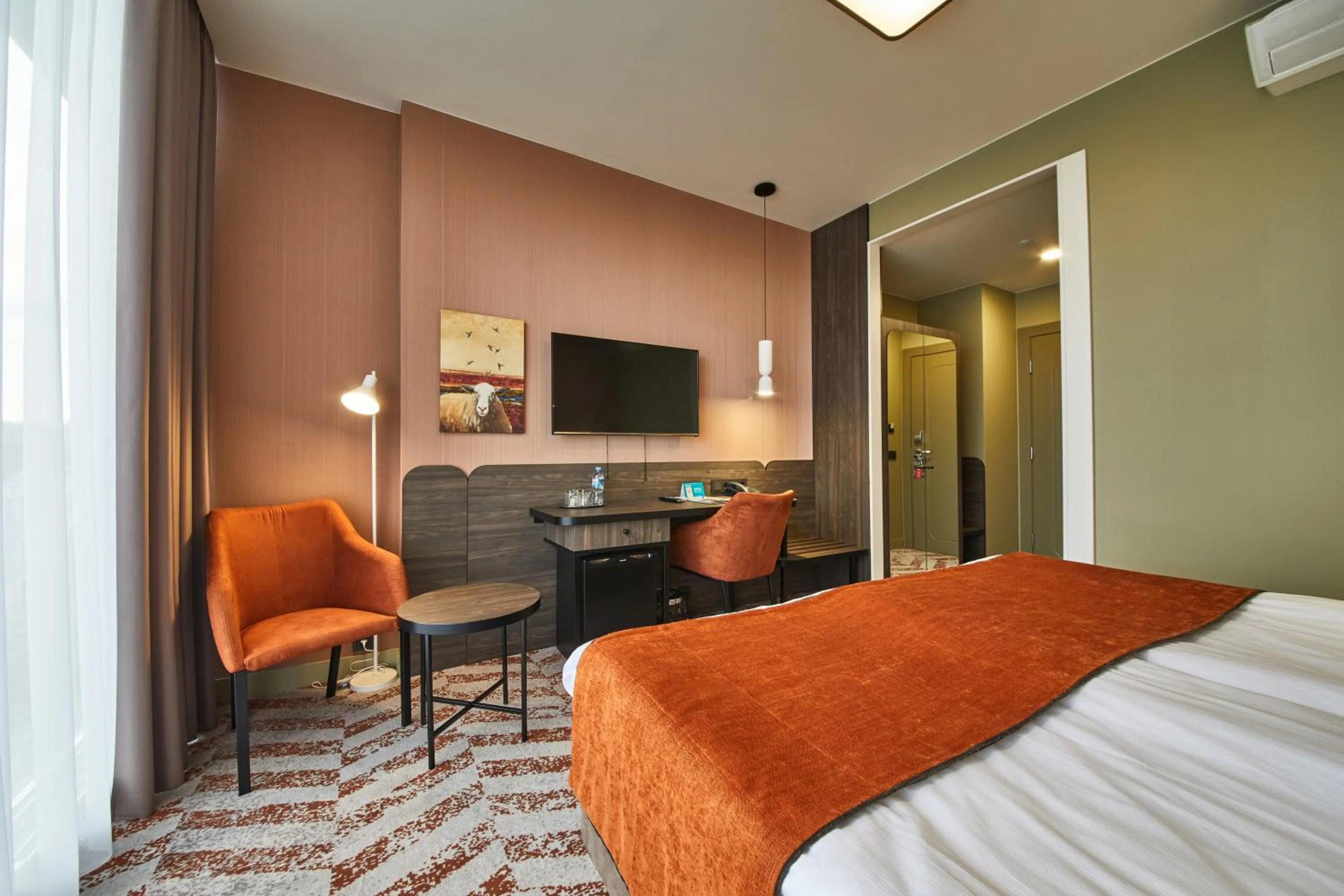 Seating area, Bed in Kaunas