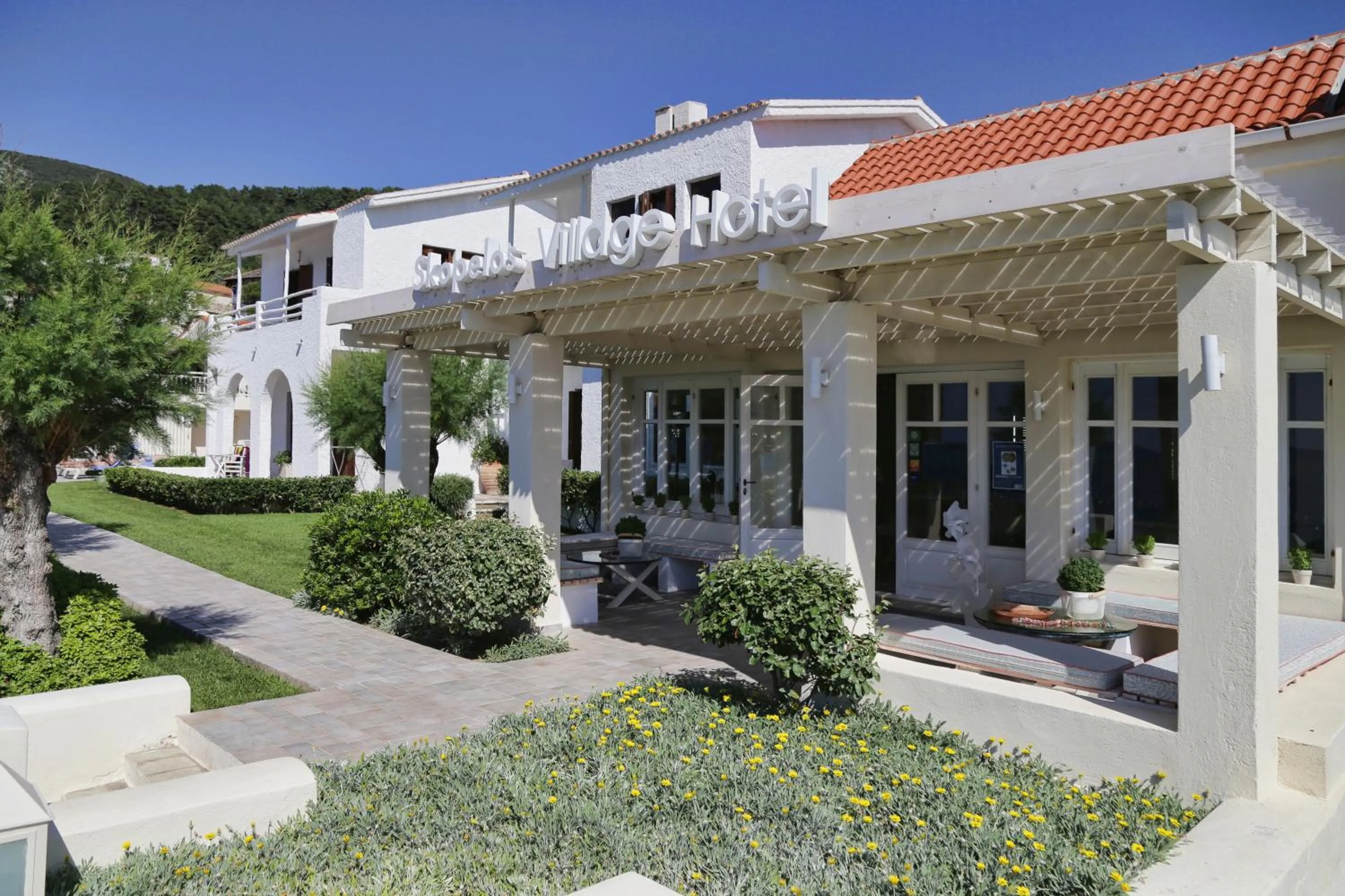 Property building in Skopelos Village Hotel