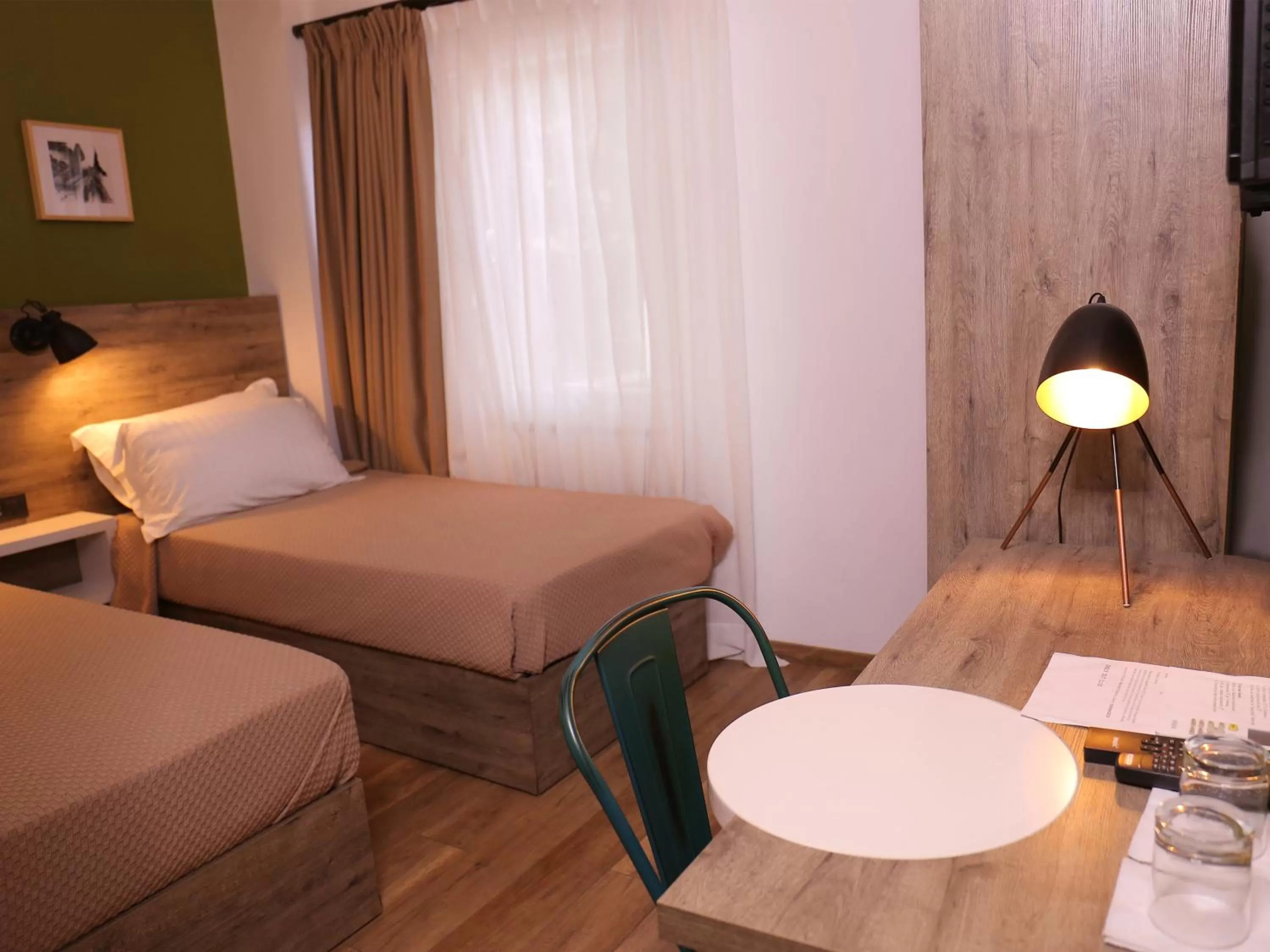 Bed in Oda Hotel Tirana