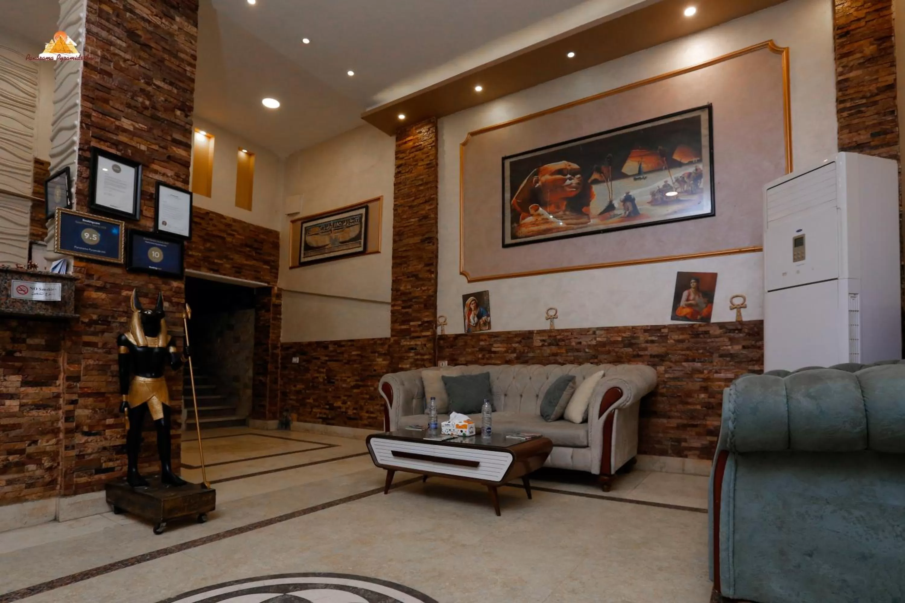 Lobby or reception in PANORAMA view pyramids