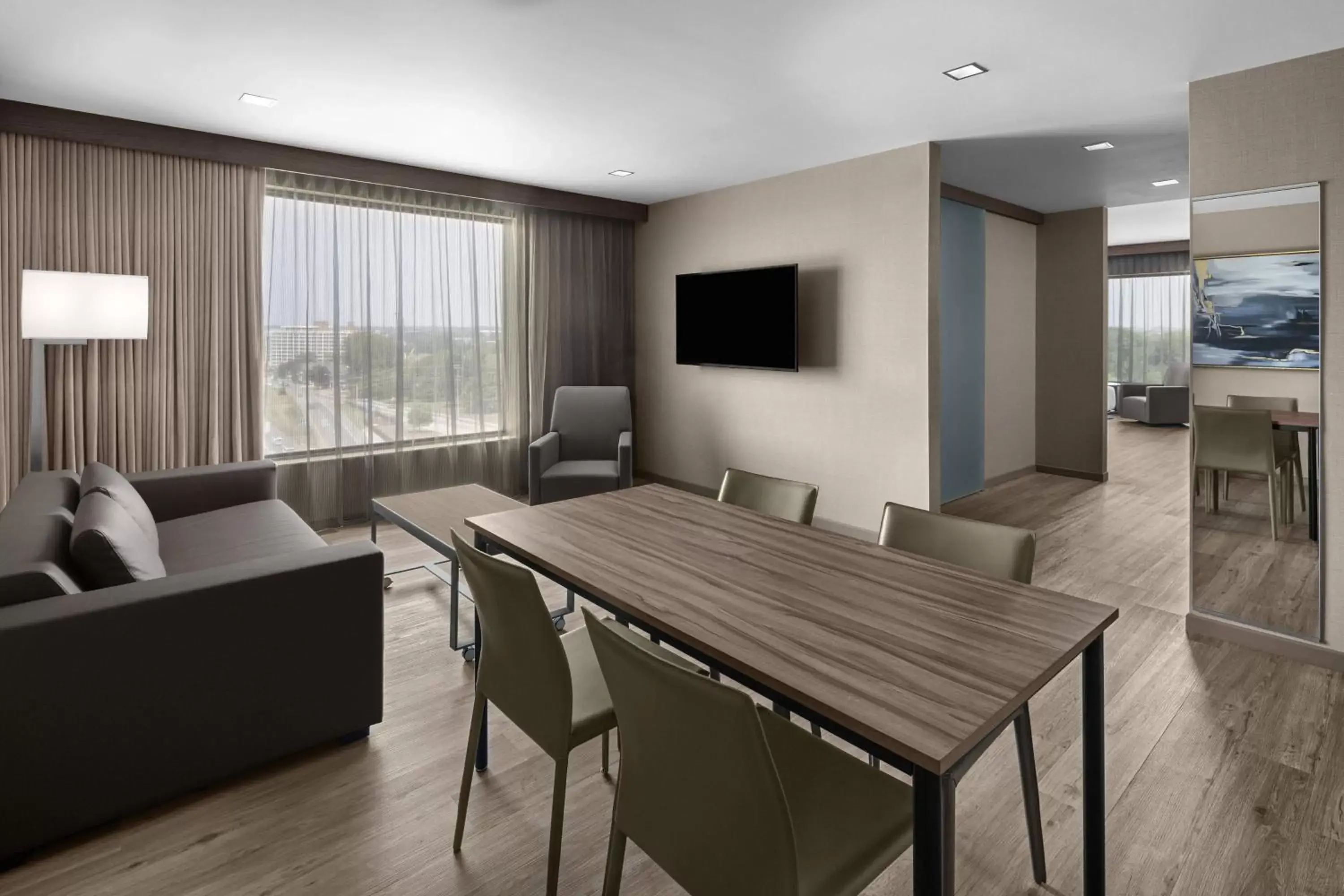 Living room, TV/Entertainment Center in AC Hotel by Marriott Columbus Downtown