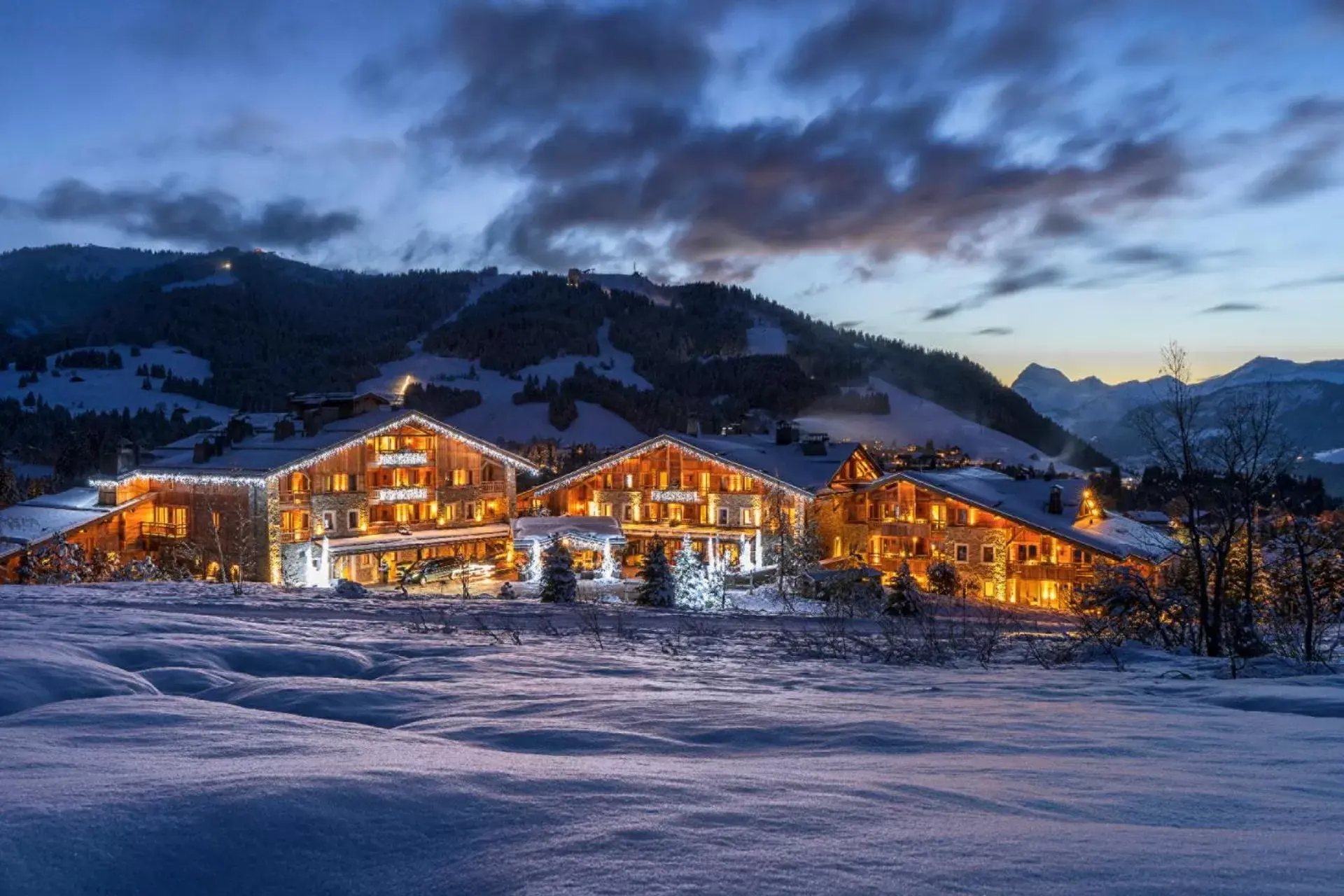 Property building, Winter in Four Seasons Hotel Megeve