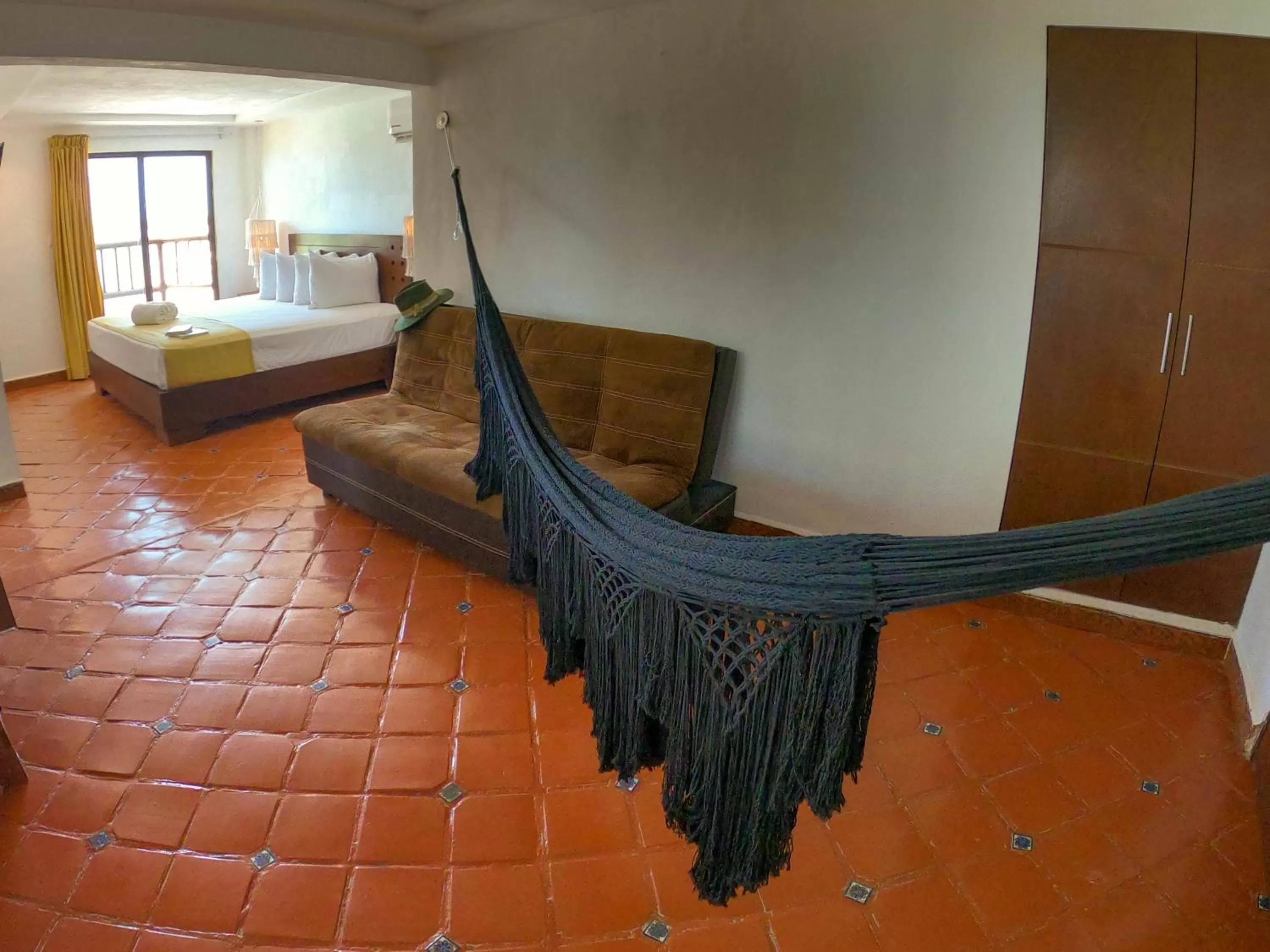 Bed in Hotel Rio Lagartos