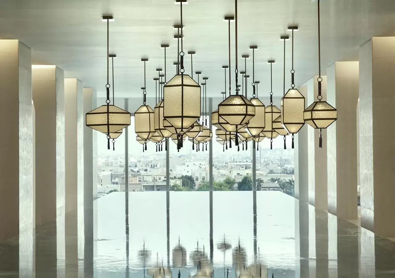 Swimming pool in Four Seasons Hotel Kuwait at Burj Alshaya Swimming pool in Four Seasons Hotel Kuwait at Burj Alshaya