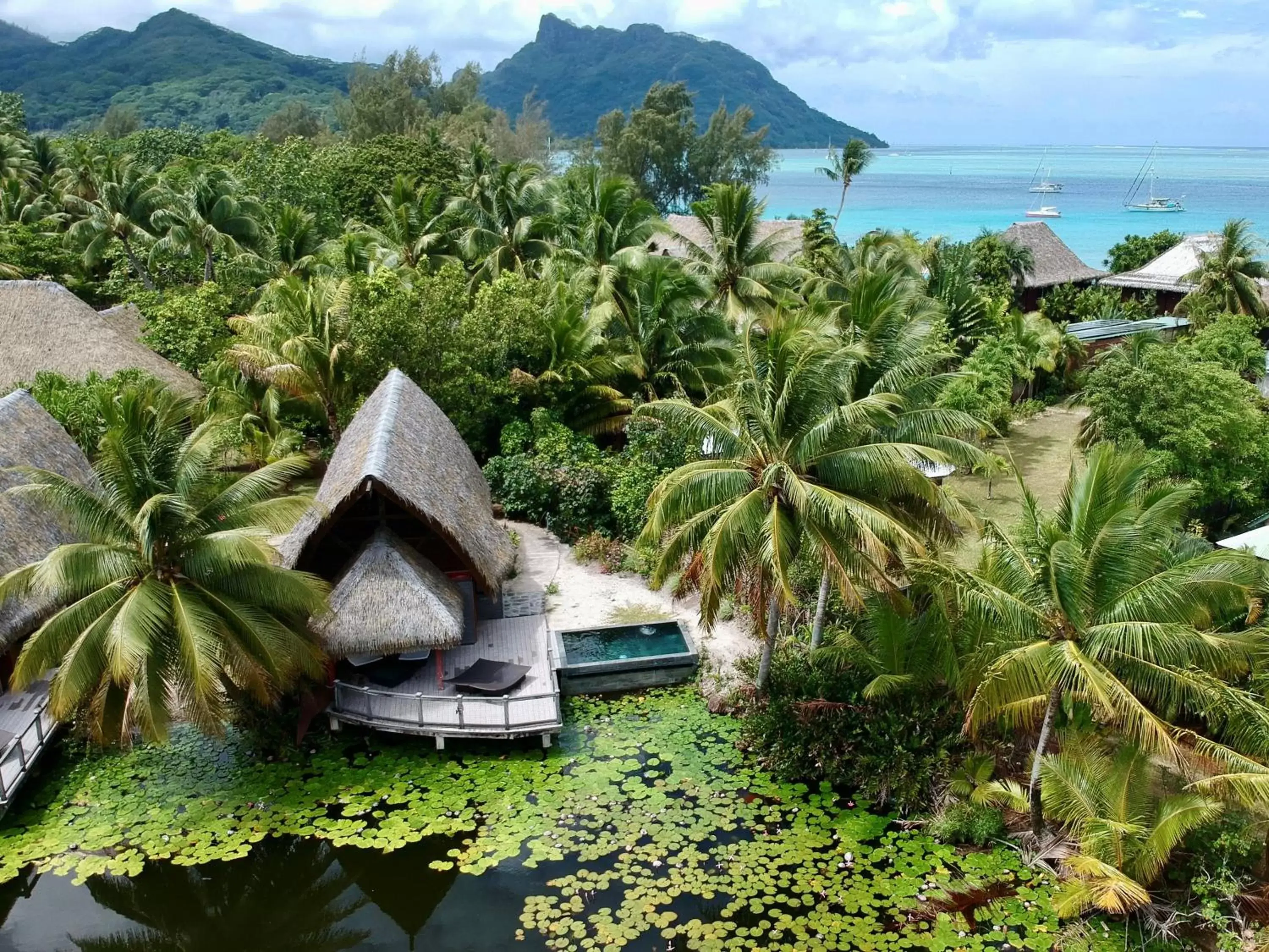 Bird's-eye View in Maitai Lapita Village Huahine