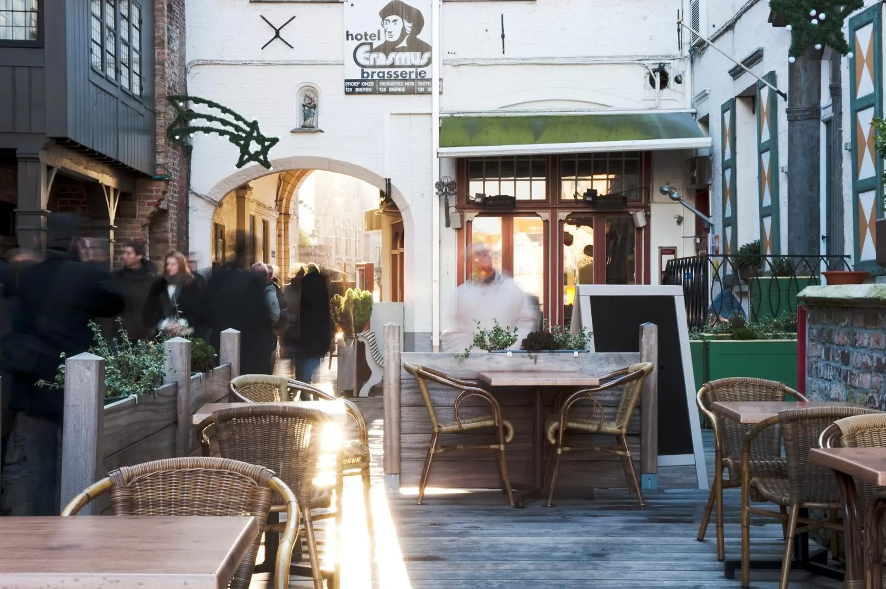 Balcony/Terrace, Restaurant/Places to Eat in Hotel Bourgoensch Hof