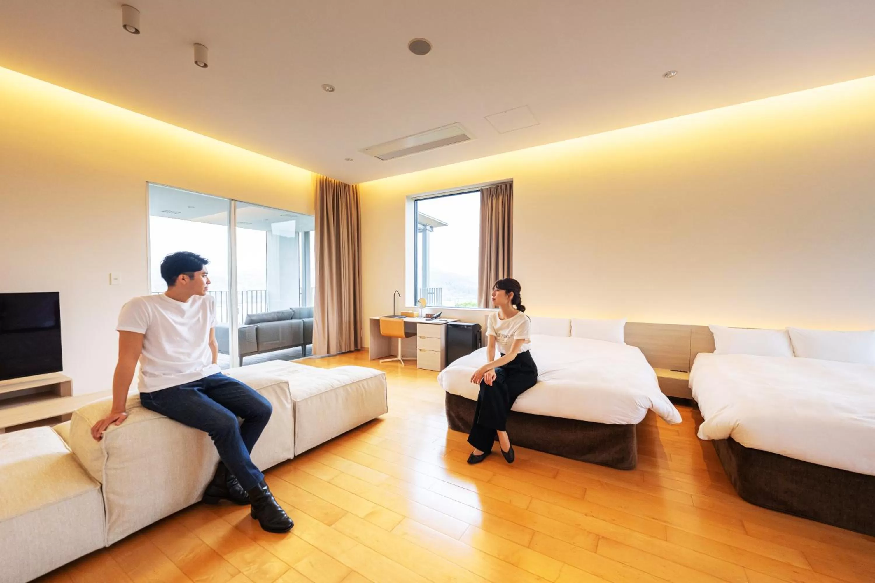 Bed in Garden Terrace Nagasaki Hotels & Resorts