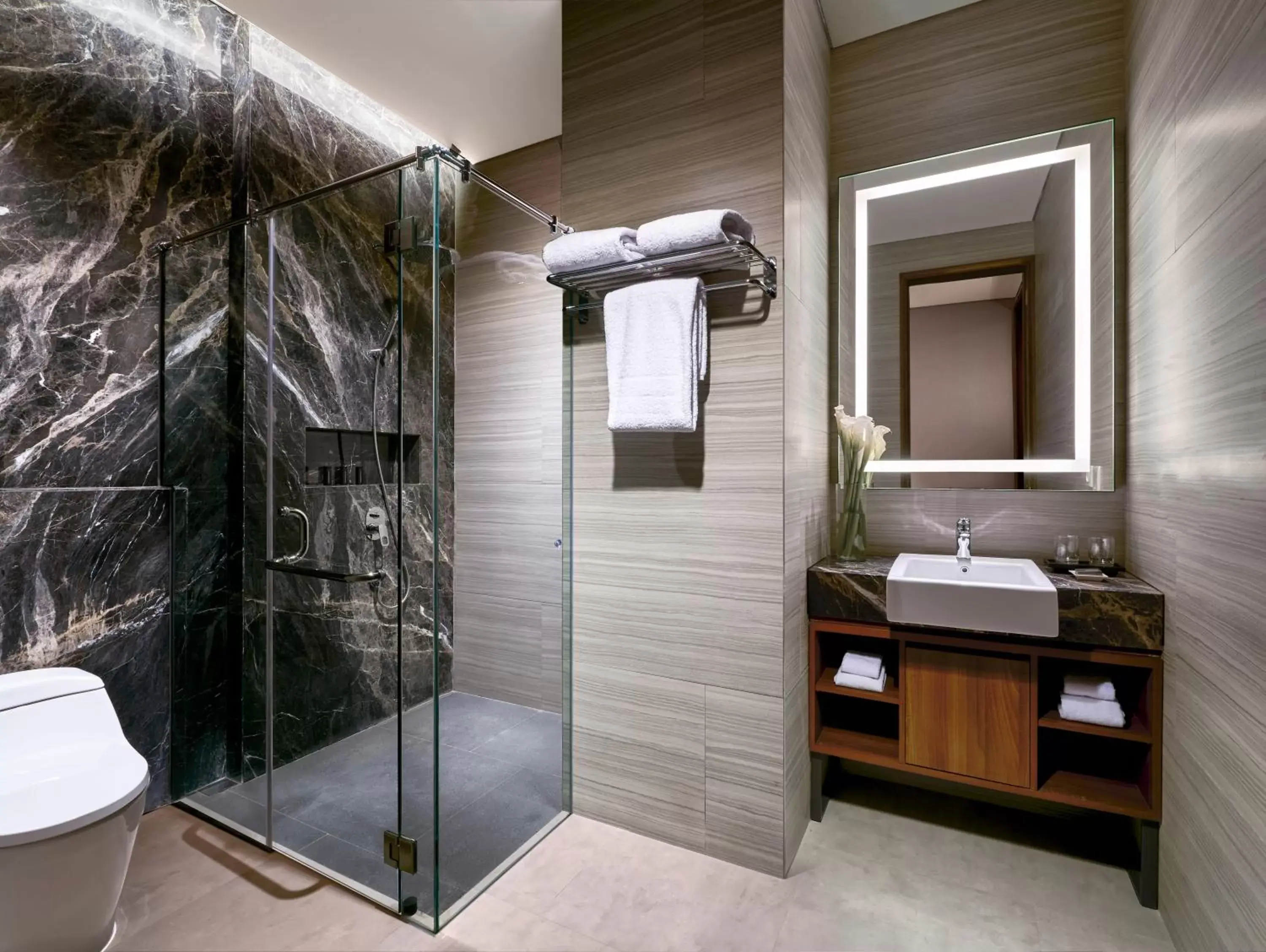 Bathroom in Oakwood Premier Cozmo Jakarta