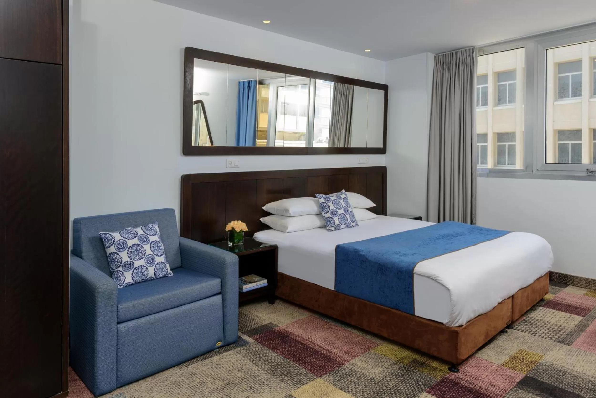 View (from property/room), Bed in Embassy Hotel Tel Aviv