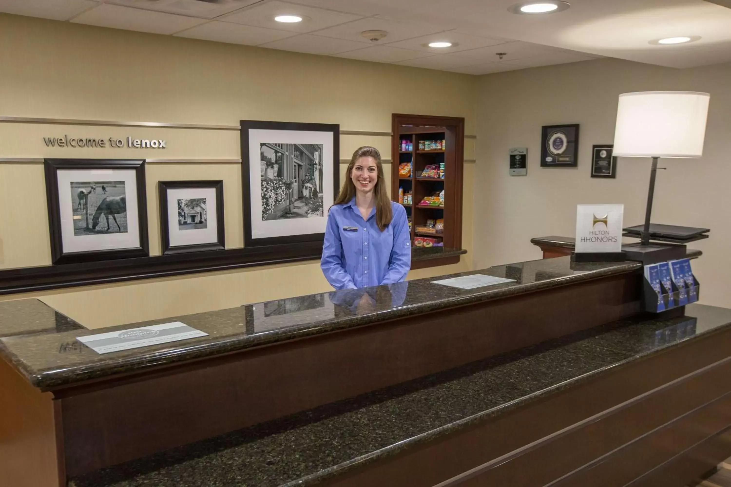 Lobby or reception in Hampton Inn & Suites Berkshires-Lenox Lobby or reception in Hampton Inn & Suites Berkshires-Lenox