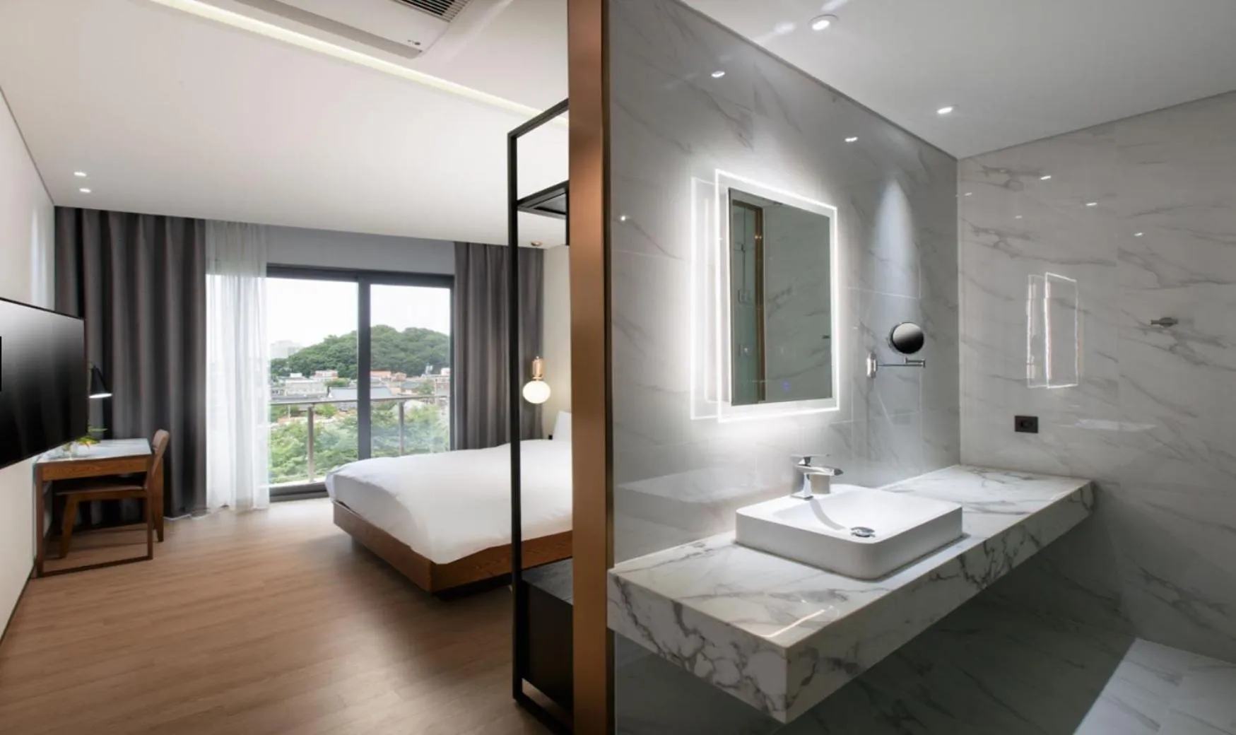 Bed in N Bridge Hotel JEON JU