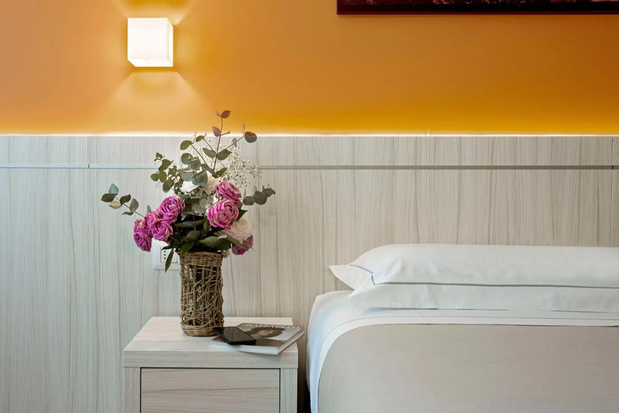 Decorative detail, Bed in Hotel Raffaello