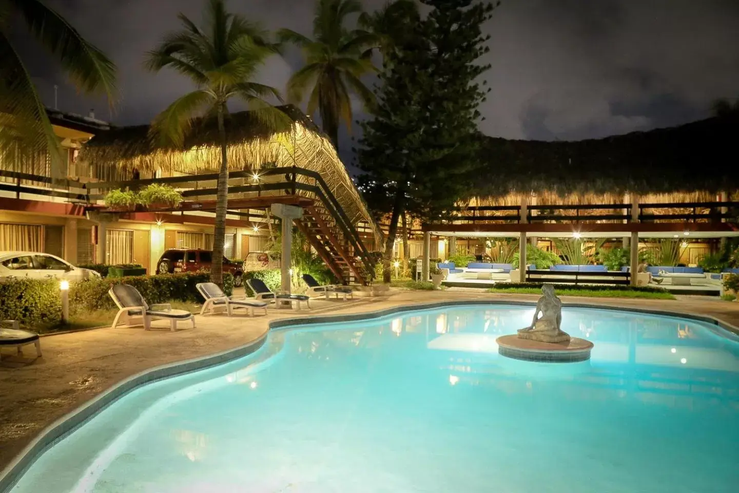 Night, Swimming Pool in Hotel Bali-Hai Acapulco
