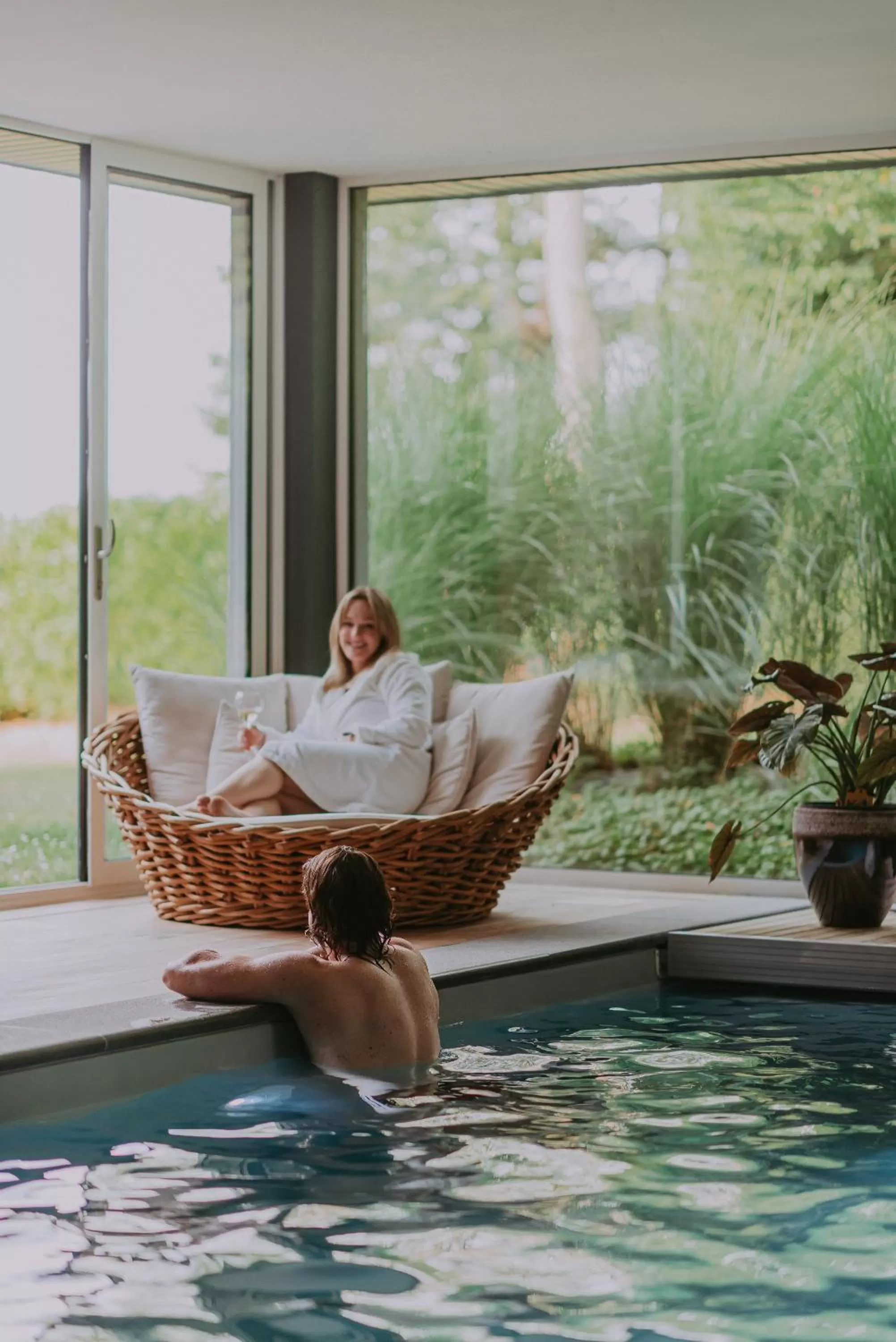 Pool view in Villa Geva