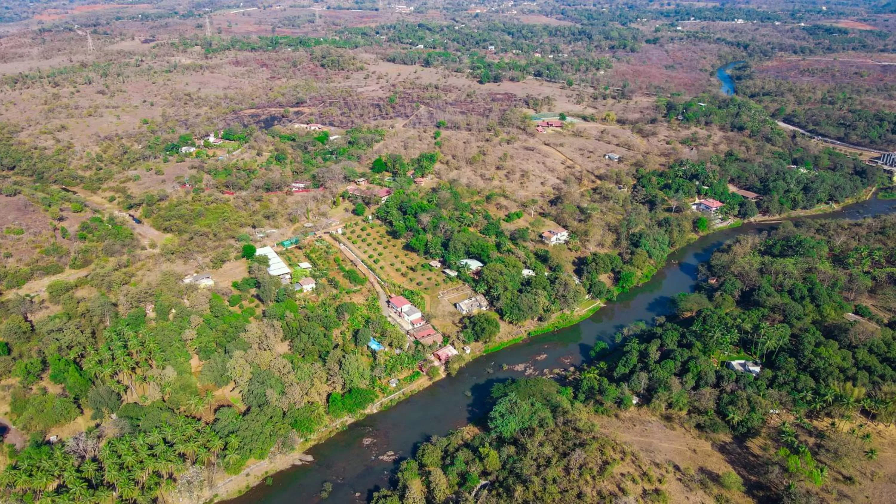 Bird's eye view in Saveda Farm & Cottages