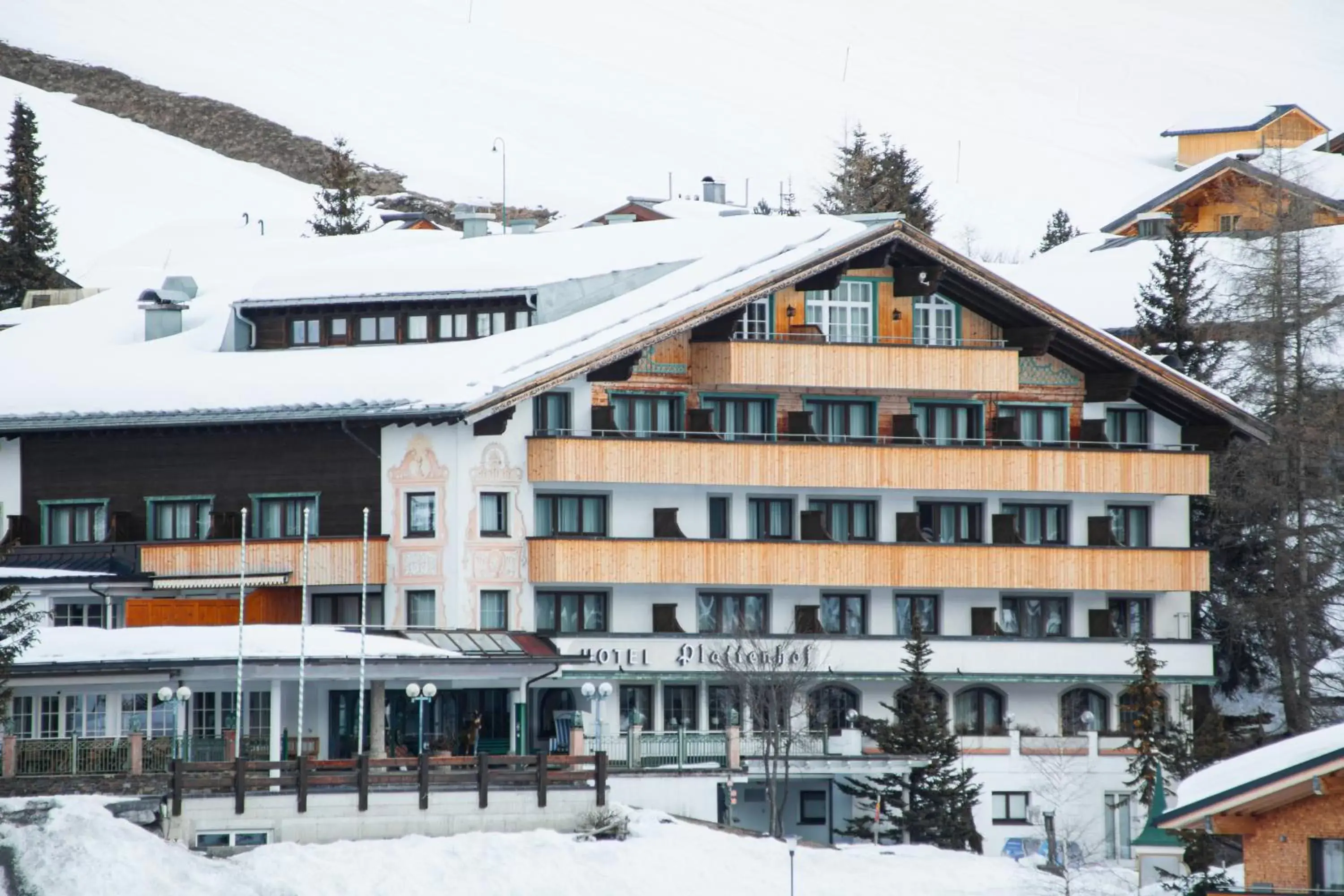 Property building, Winter in Hotel Plattenhof