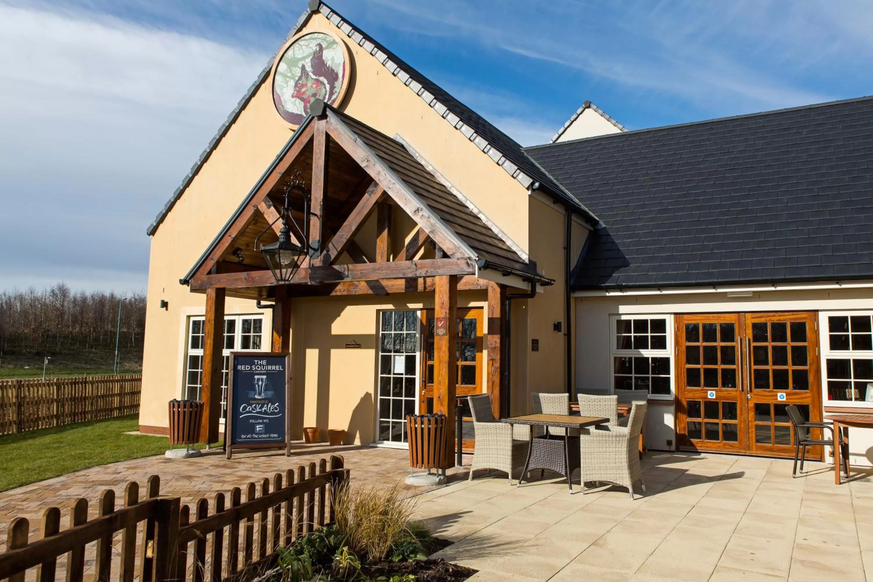 Facade/entrance in Red Squirrel, Stevenston by Marston's Inns