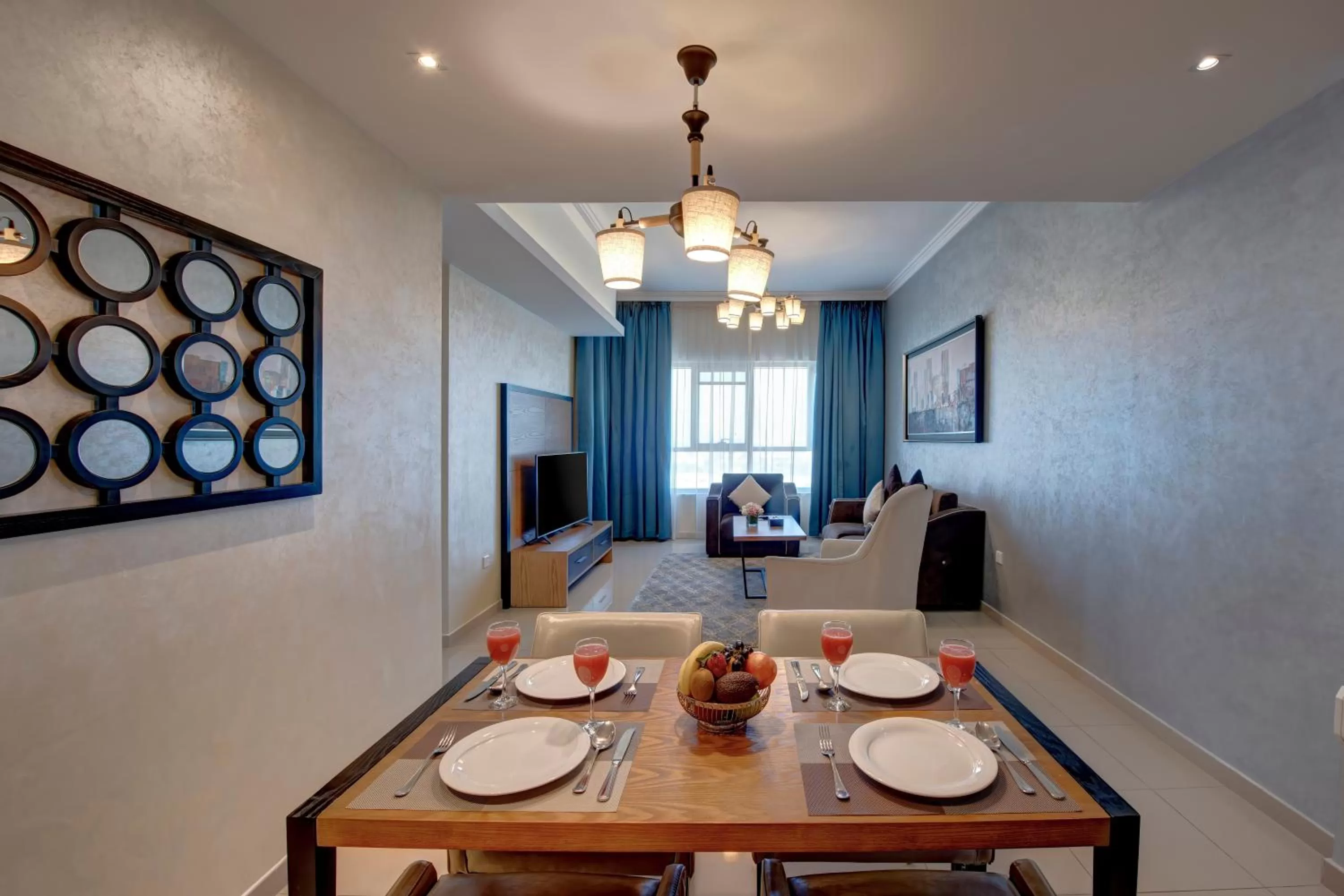 Living room, Dining Area in Class Hotel Apartments