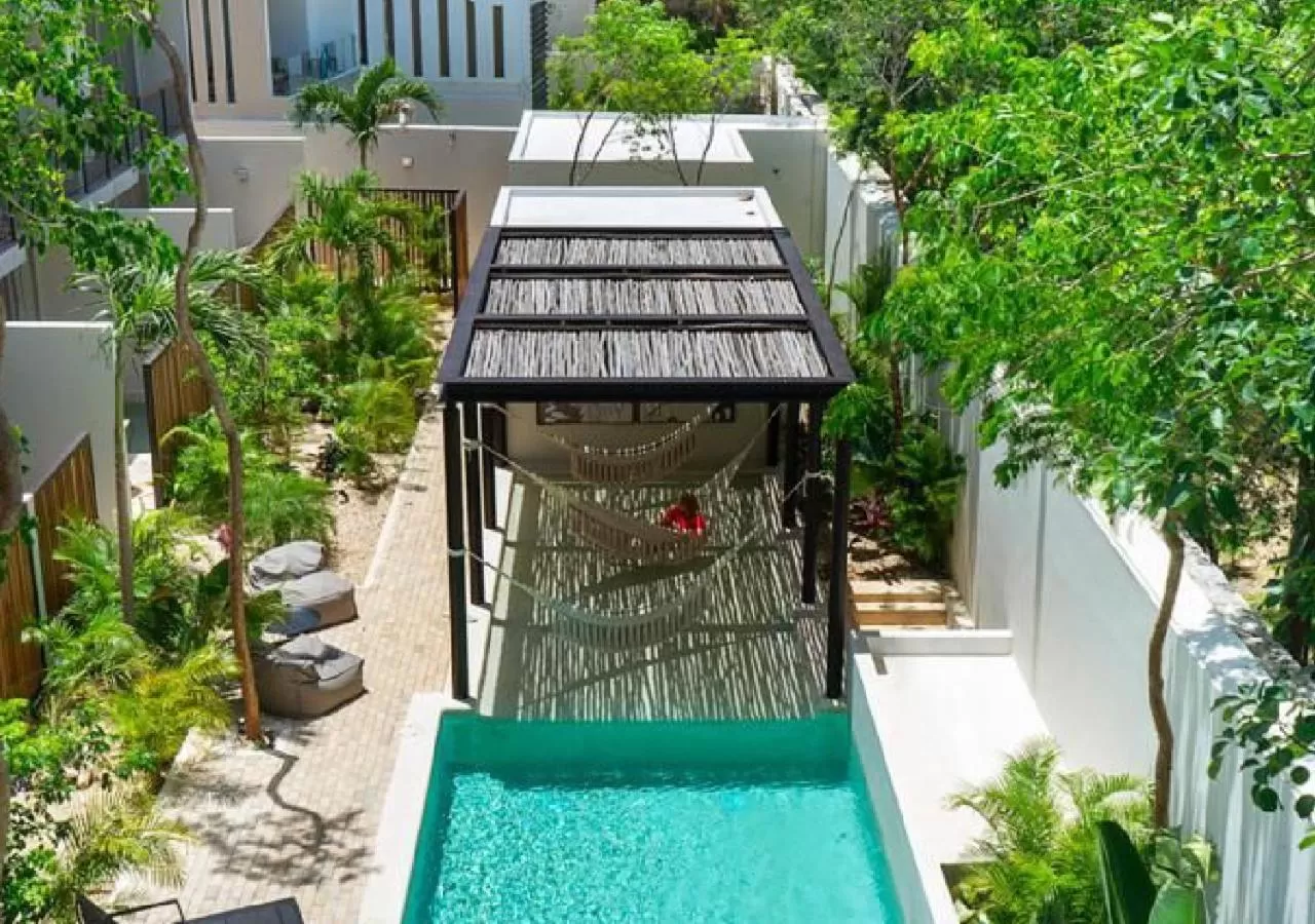 Patio, Swimming Pool in ARUNA TULUM-Luxury Studios & Apartments
