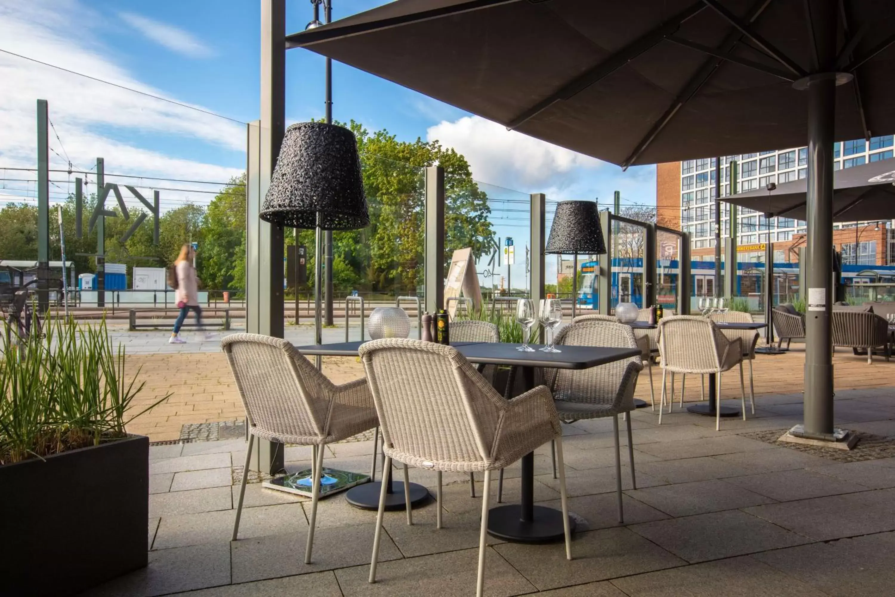 Patio in Radisson Blu Hotel Rostock