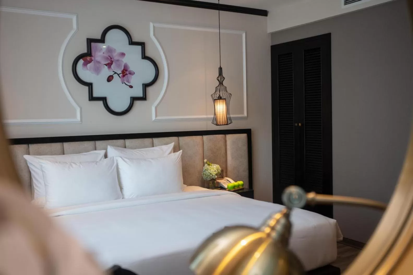 Bed in FTE Ba Dinh Hotel