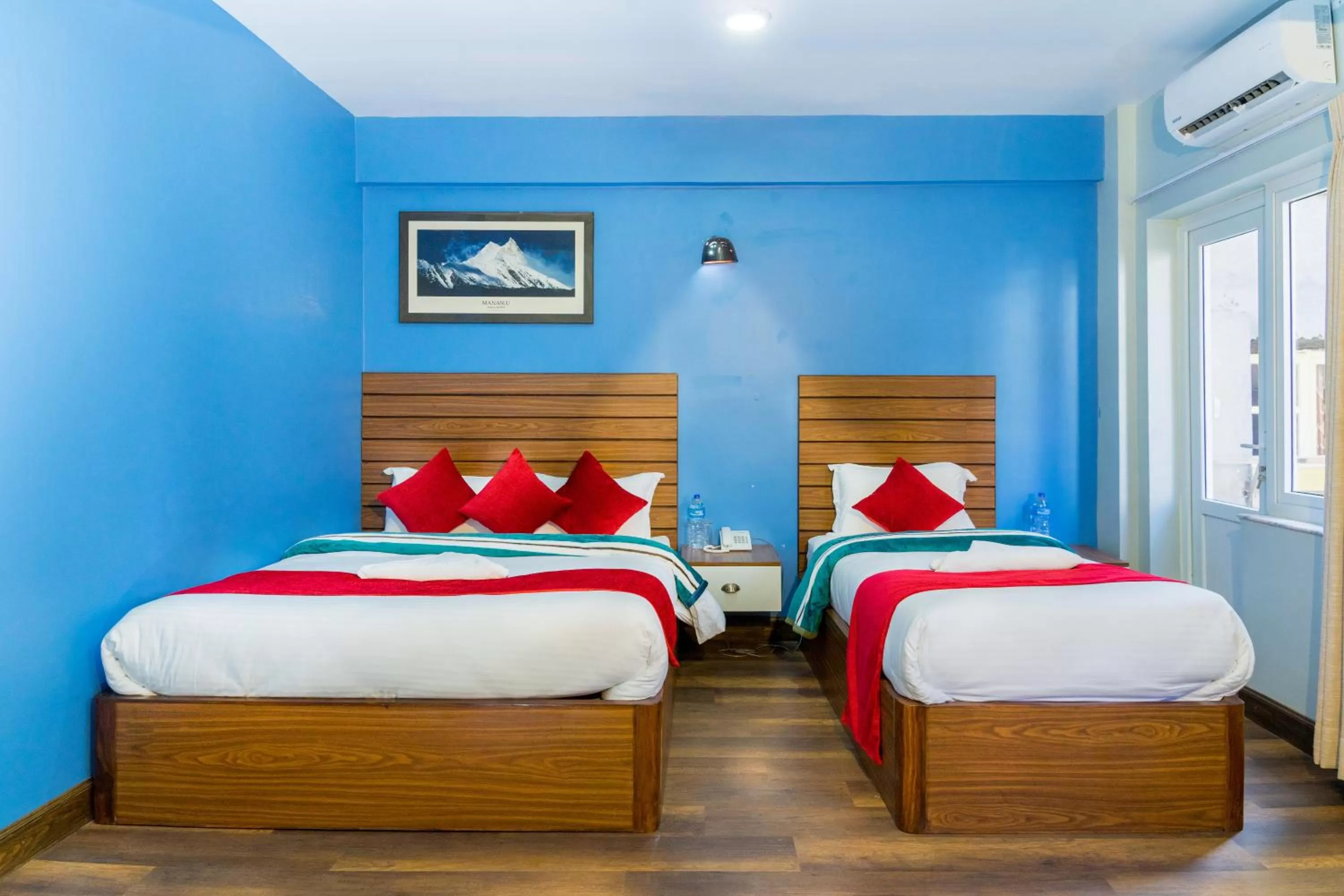 Bed in Hotel Nepal Bhumi