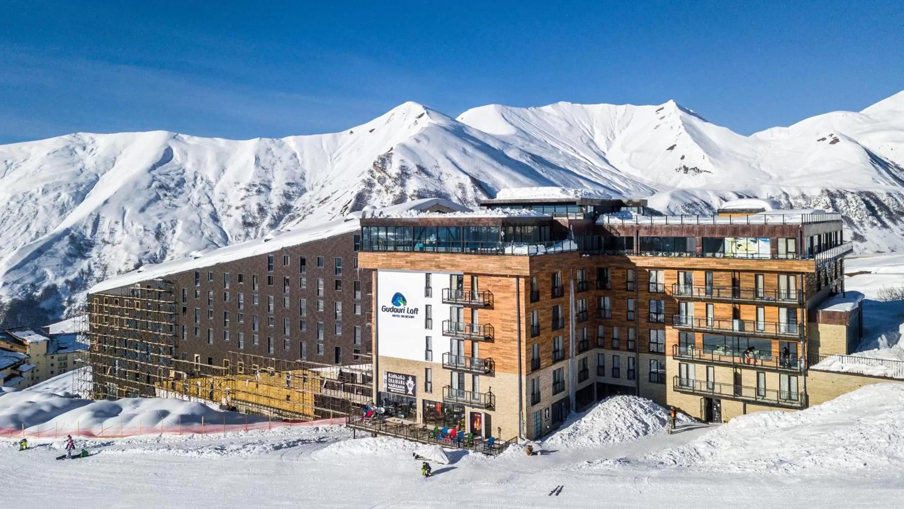 Bird's eye view, Winter in Gudauri Loft Hotel