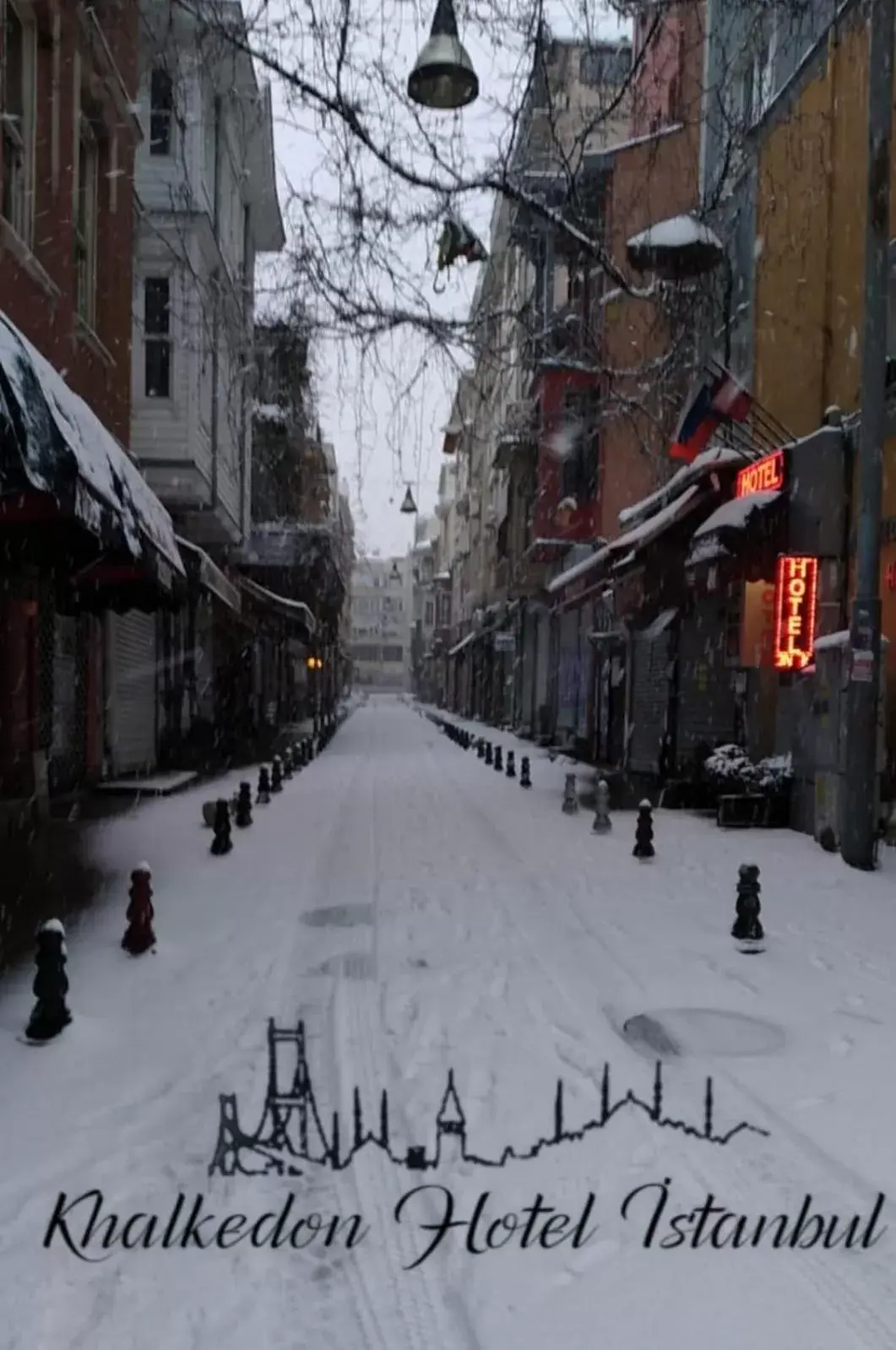 Street view, Winter in Khalkedon Hotel Istanbul