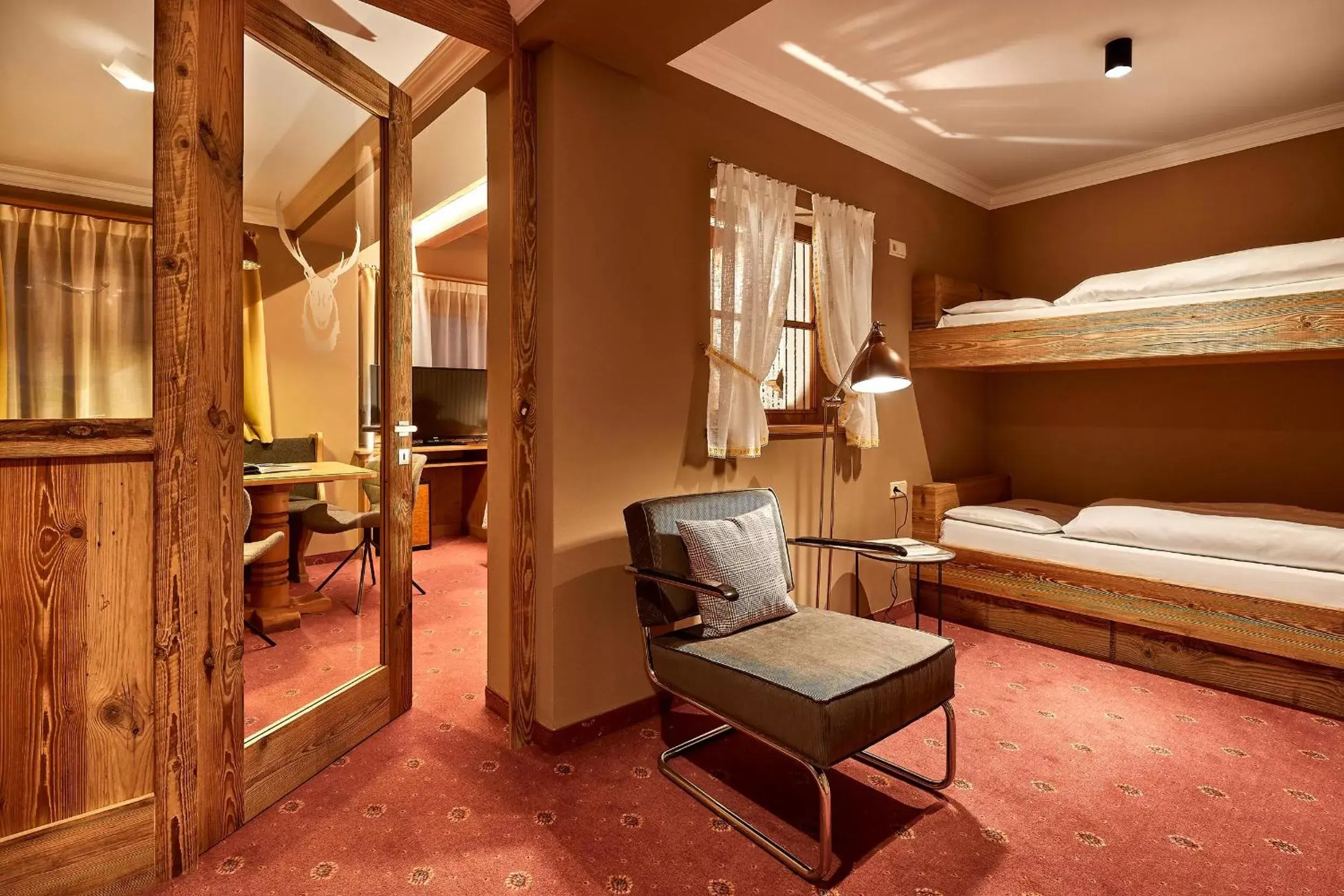 Bedroom, Bunk Bed in Hotel Marmolada